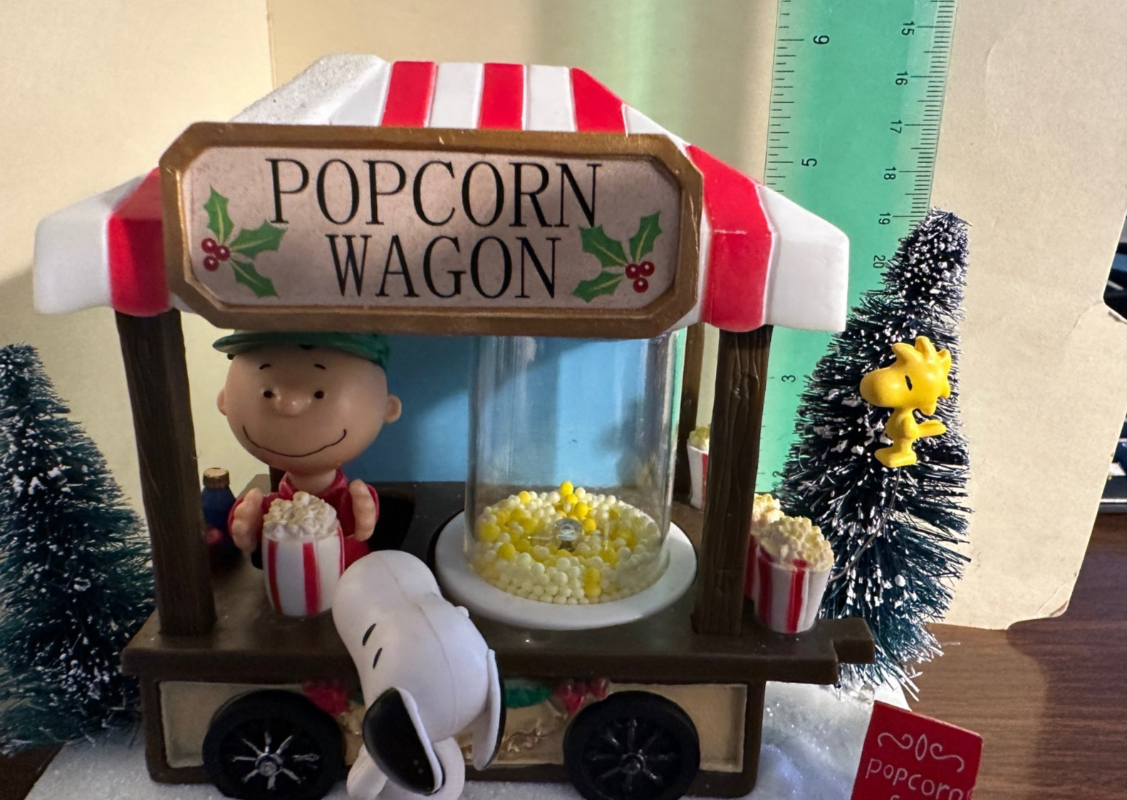Peanuts Popcorn Wagon Led Musical Christmas - Kurt Adler Battery Operated VIDEO