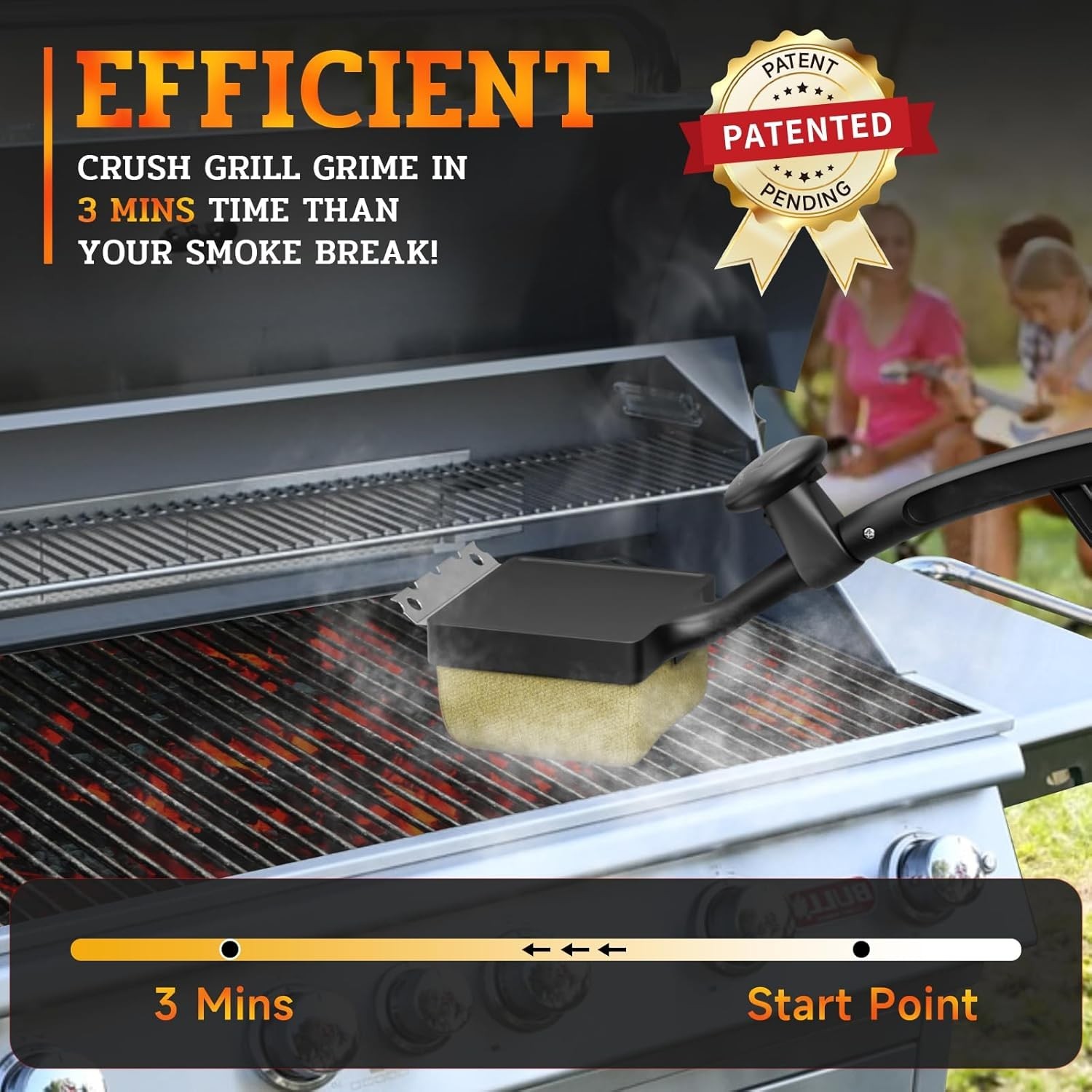 Grill Brush and Scraper, Bristle Free Steam Cleaning Safe for All Grill Types...