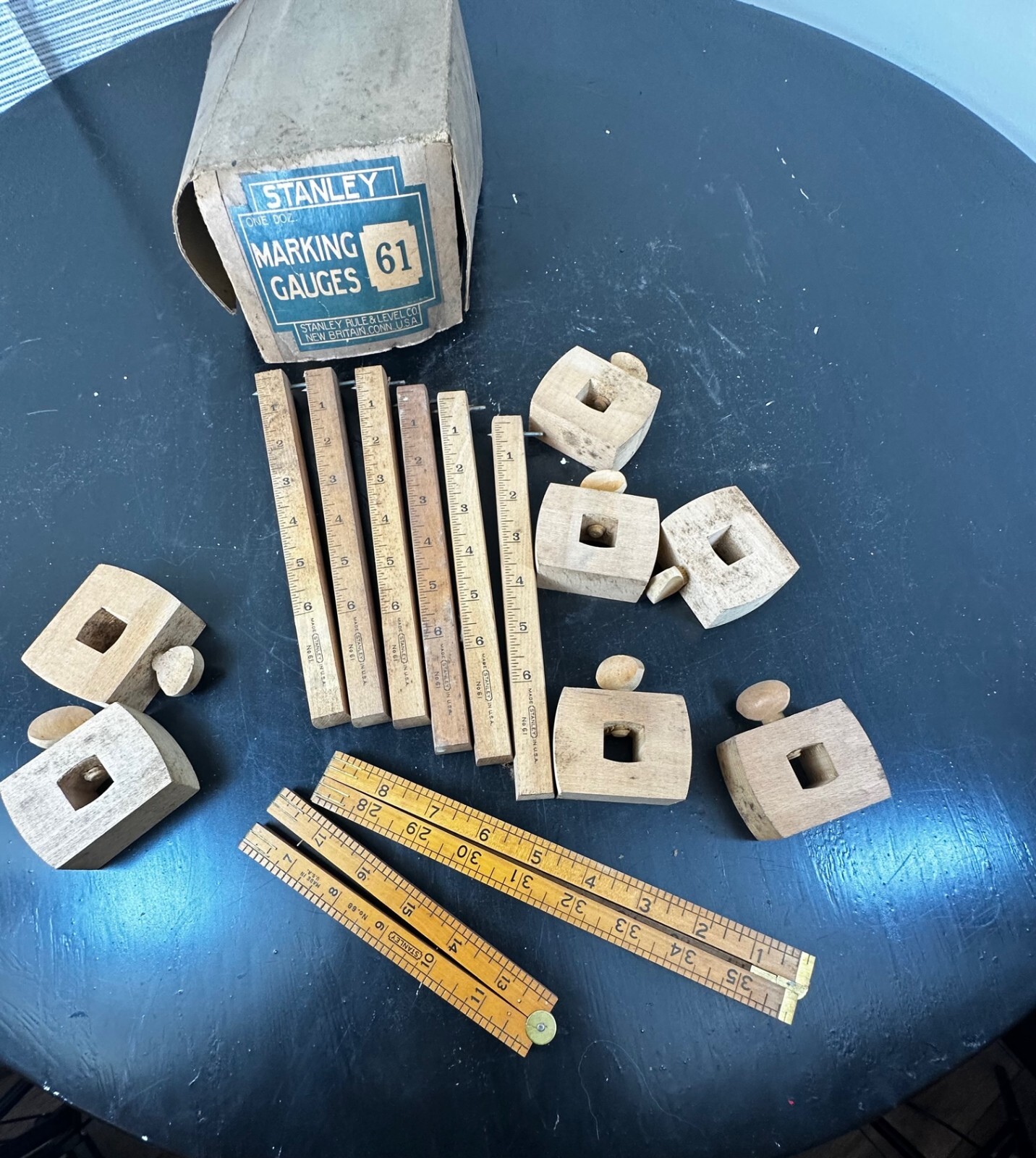 Stanley 61 Mortise Marking Gage Woodworking Depth Gauge 15 Pice set