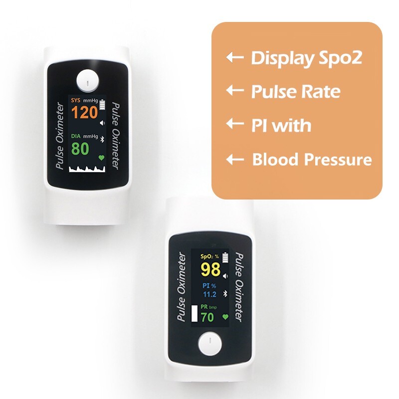 Bluetooth remote Berry 2-in-1 pulse oximeter finger clip type