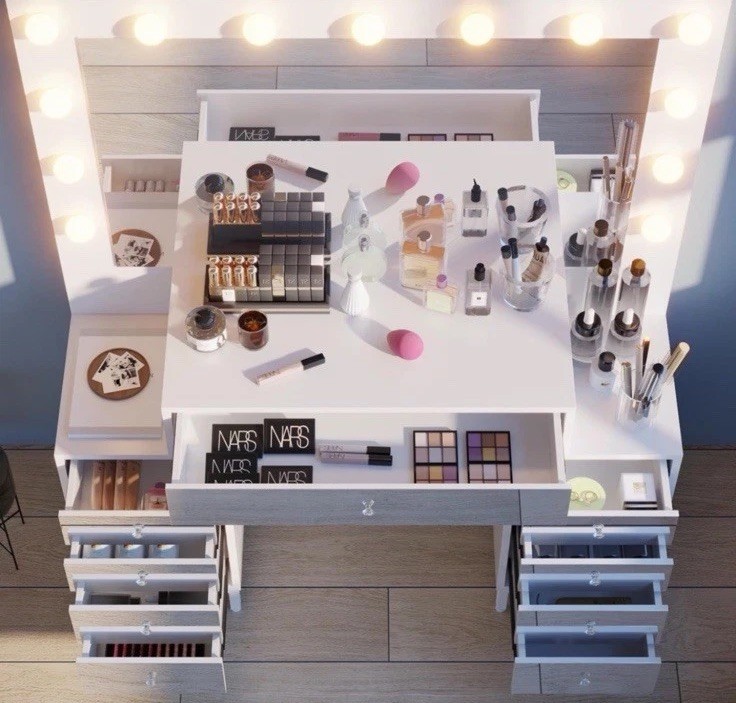 Vanity Desk with Mirror