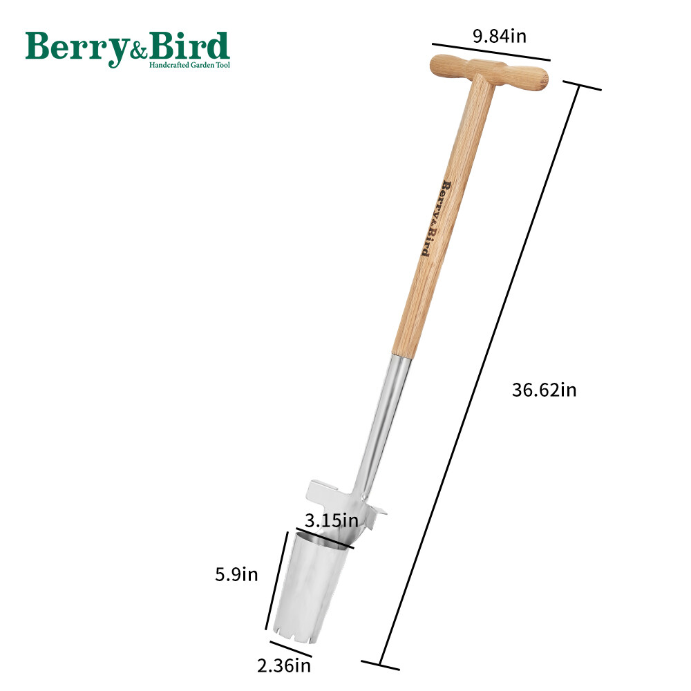 Berry&Bird 36.6-Inch Long Handle Garden Bulb Planter Tool