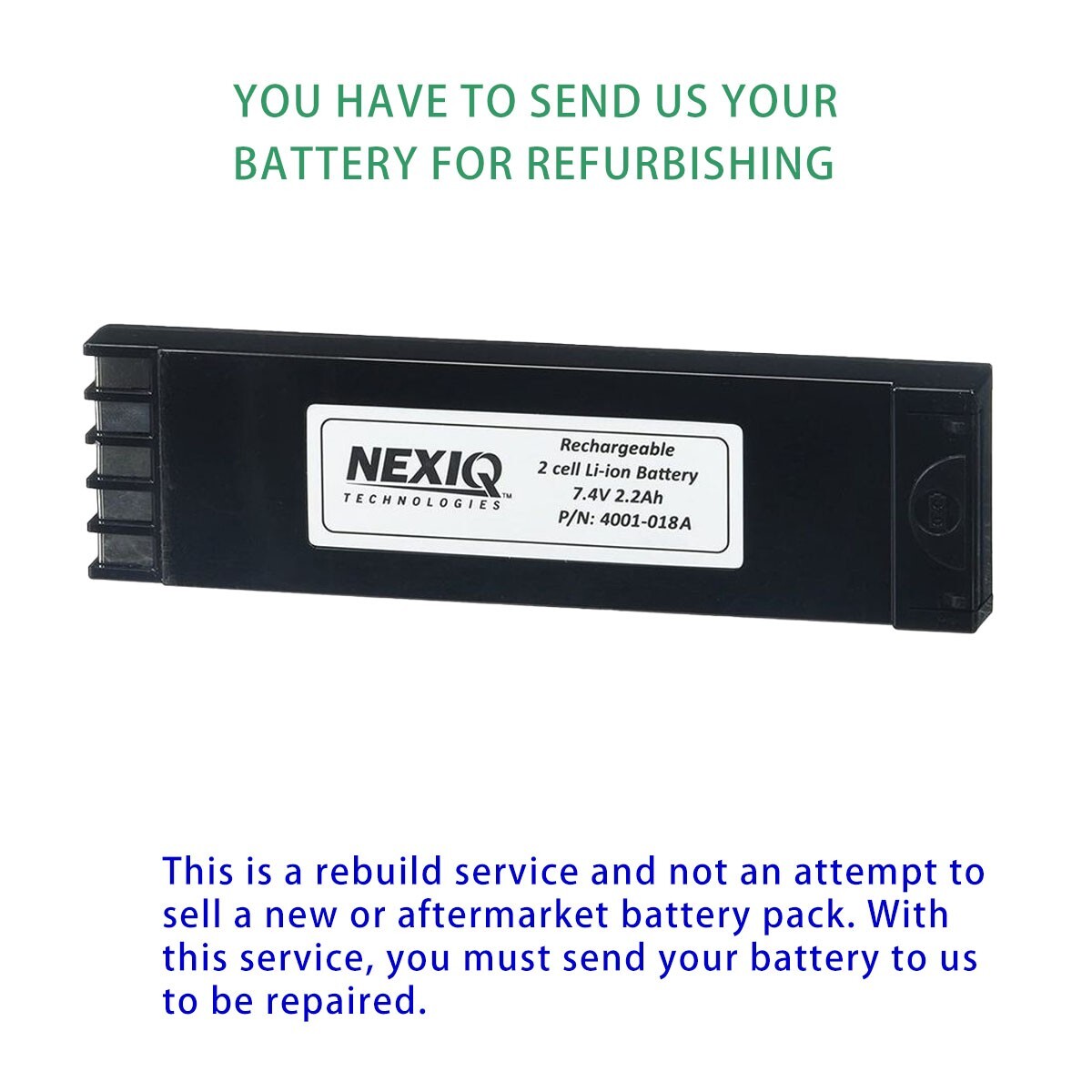 Rebuild service for Snap-On NEXIQ 4001-018A Battery Rebuild Service