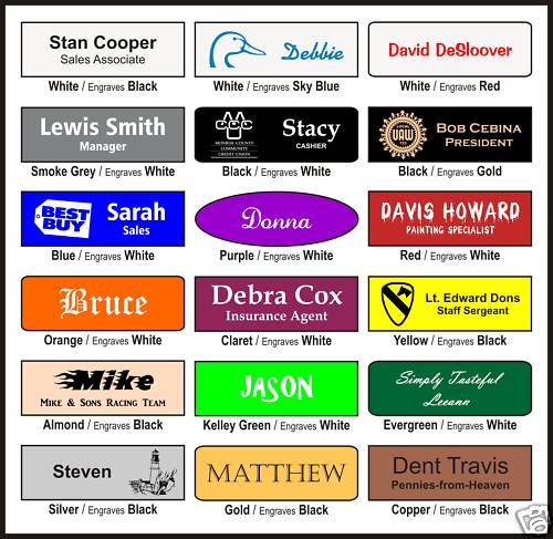 Custom Engraved Name Badges - Name Tags - FREE SHIPPING