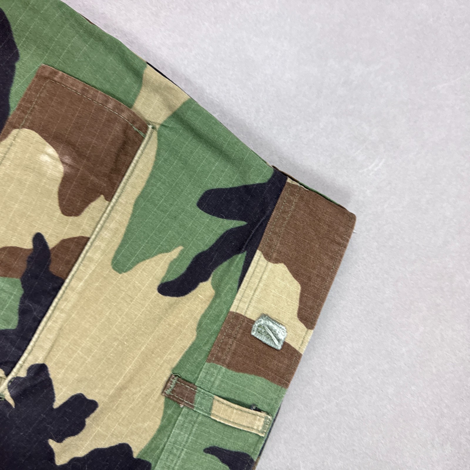 Vintage Military Pants Men 38x32 Green Camo Woodland Trouser Large Reg Distress