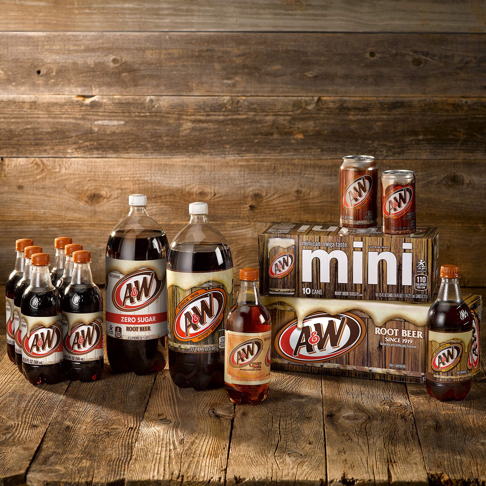 A&W Cream Soda Zero Sugar, 12 fl oz cans, 12 pack