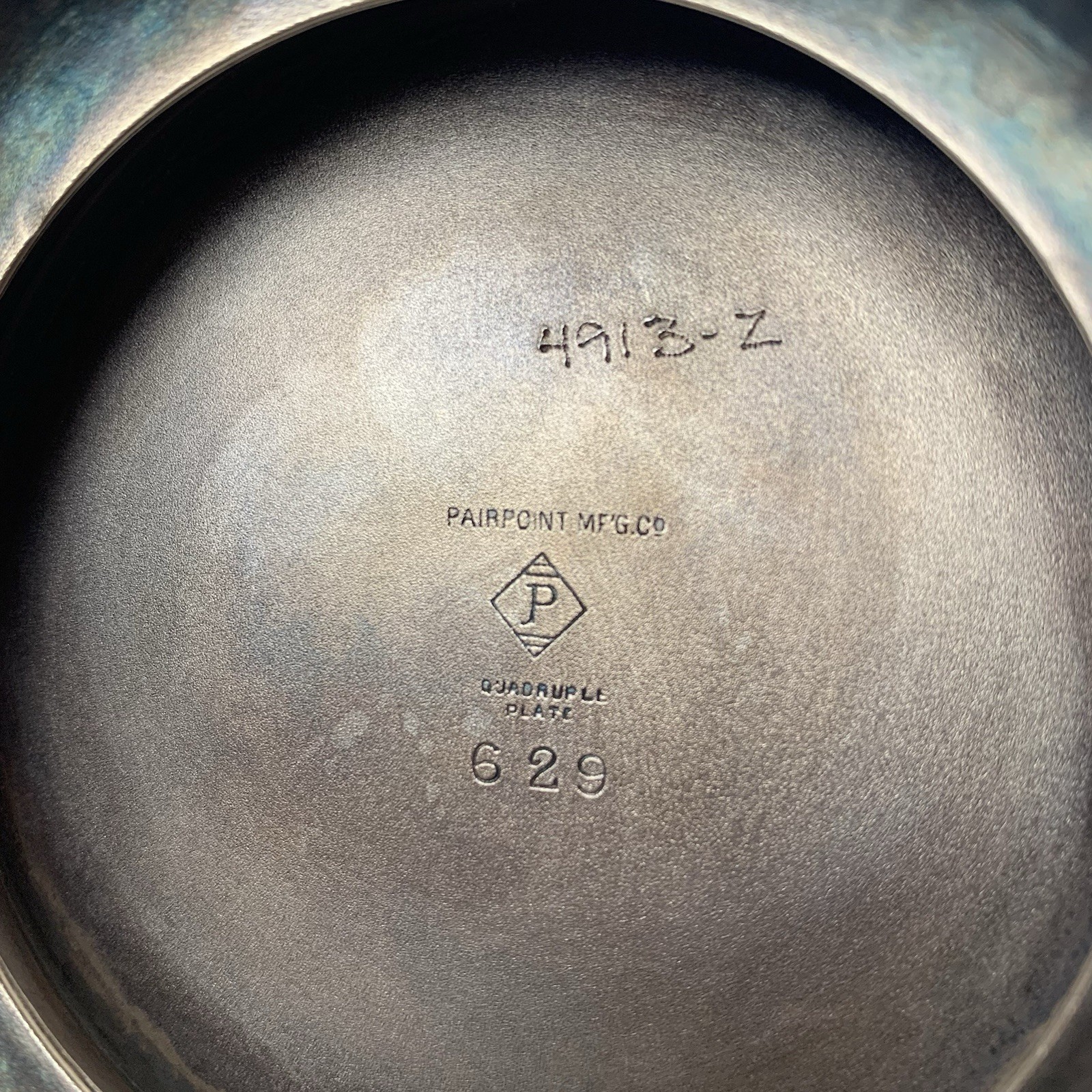 Antique Pairpoint Silver Plate Pickle Castor Clear Glass Marked 629 4913-z