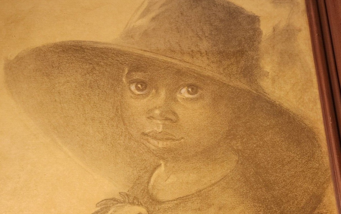 ORIGINAL MARILYN ZAPP DRAWING OF AN BLACK CHILD 16 X 20