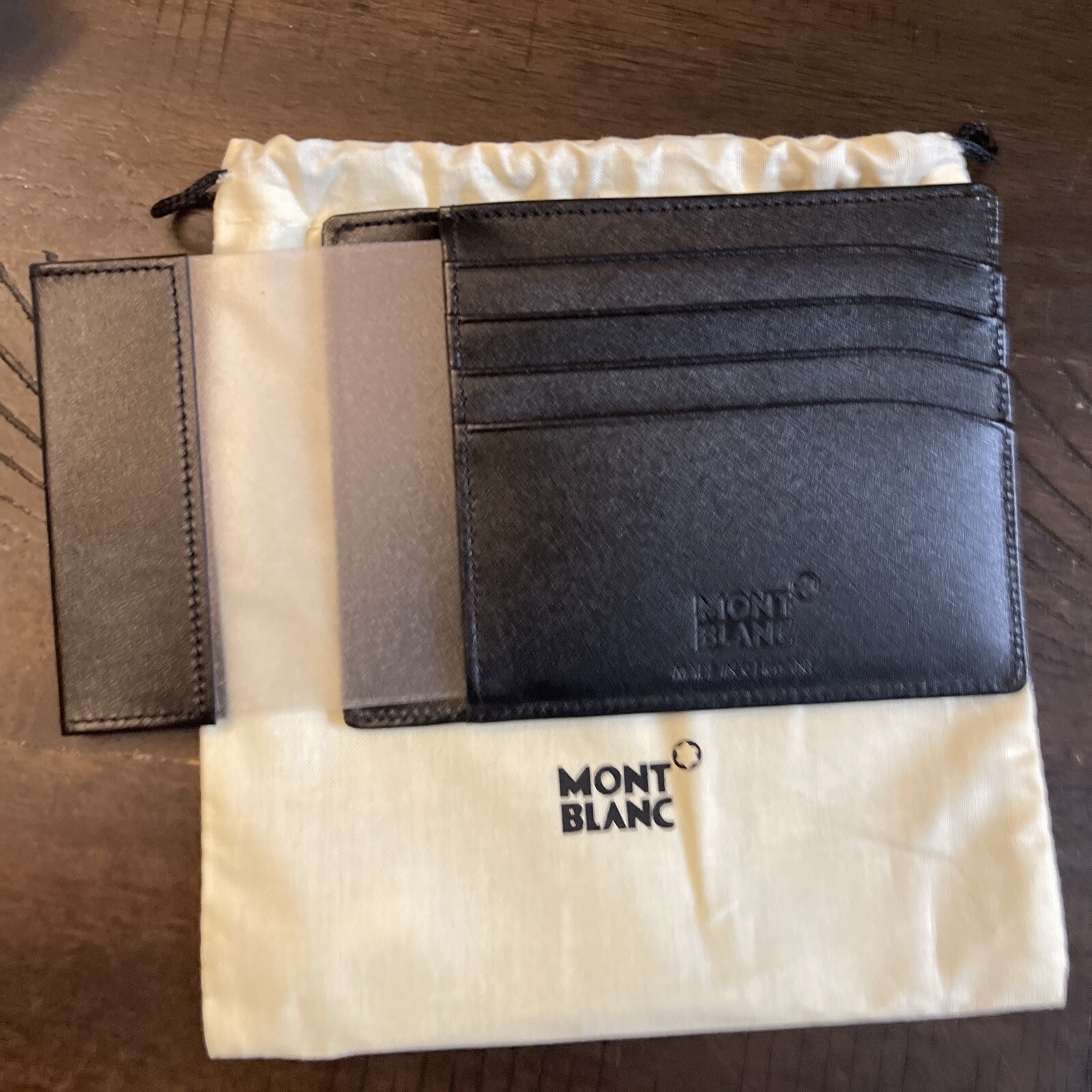 MONTBLANC 4cc Card Holder ID Meisterstuck Black Leather 2665 (4.75"x3.50")