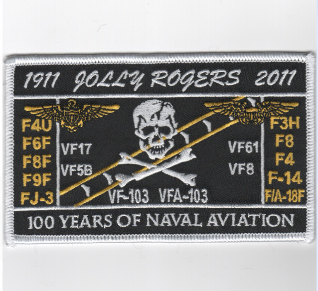 5" NAVY VFA-103 100 YEARS NAVAL AVIATION EMBROIDERED PATCH