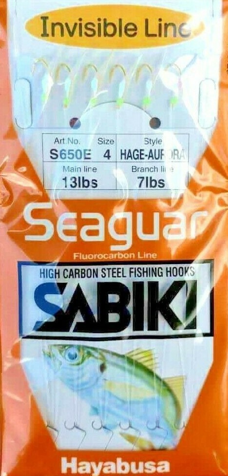 Hayabusa S-650E Sabiki Rig Fluorocarbon #4-6-8-10