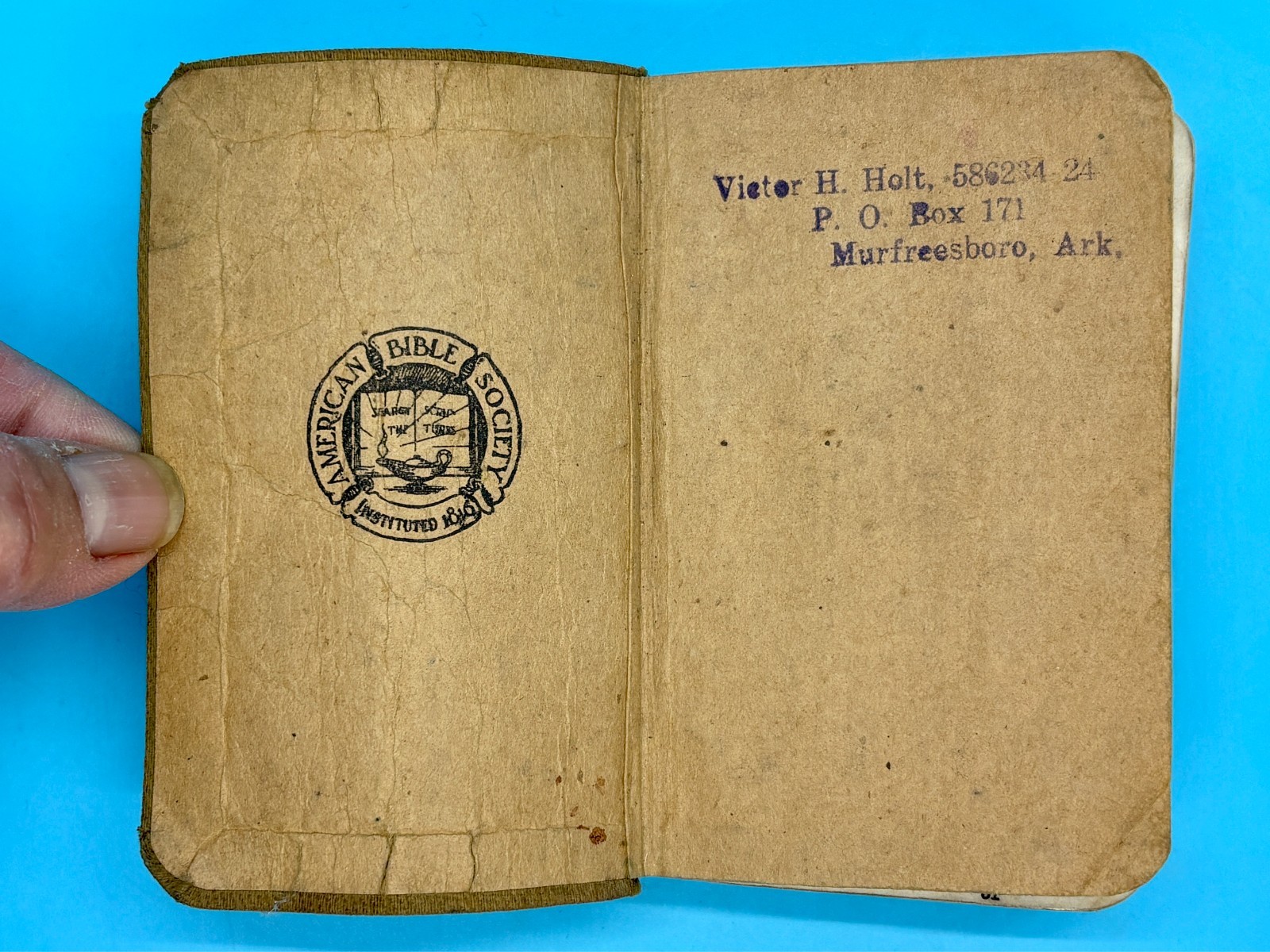 1917 New Testament Pocket Bible Army and Navy Edition