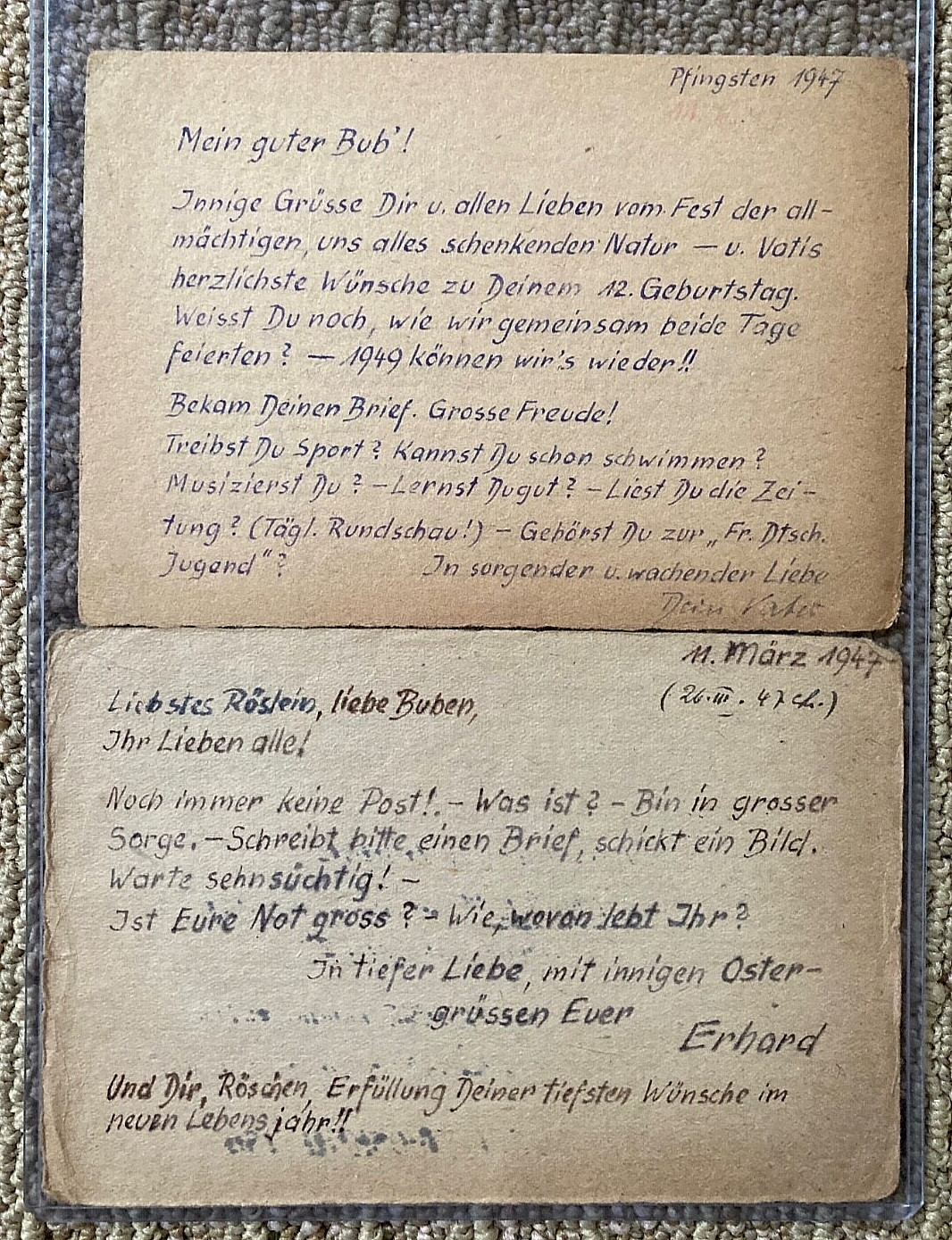 RARE! WW2 GERMAN PRISONER OF WAR FAMILY CORRESPONCE ARCHIVE (BERLIN-MOSCOW) 1946