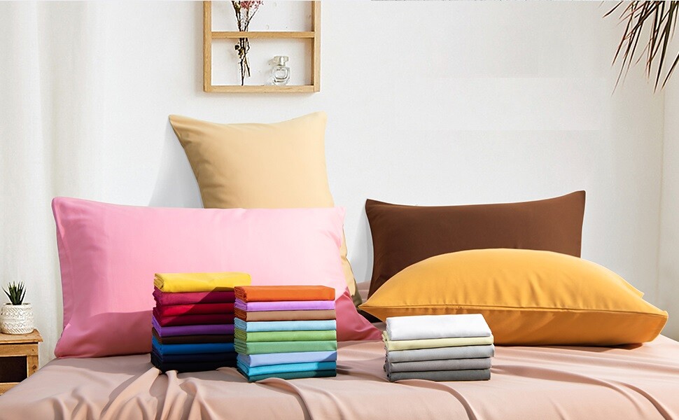 1800 SERIES ULTRA SOFT PILLOWCASES - SET OF 2 PILLOW CASES KING & QUEEN SIZE