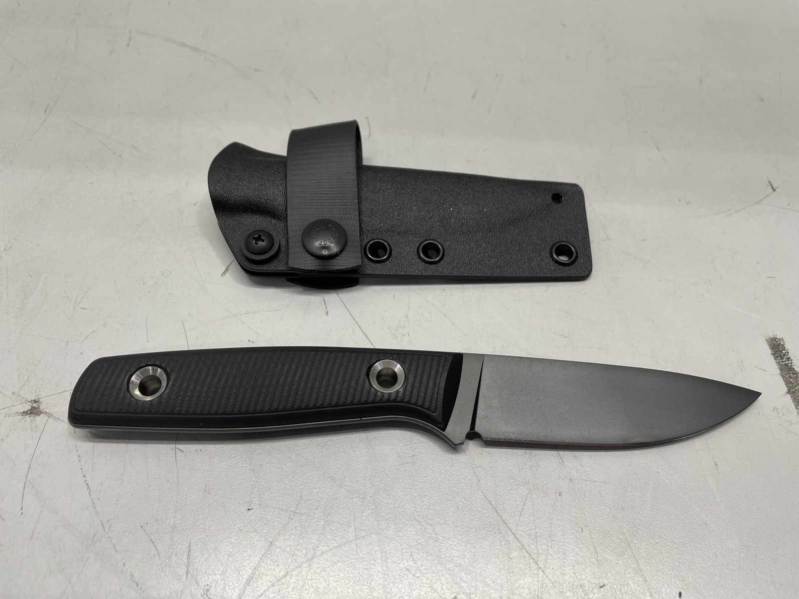 TRC Classic Freedom Black M390 Blade Black Canvas Micarta Knife 00057