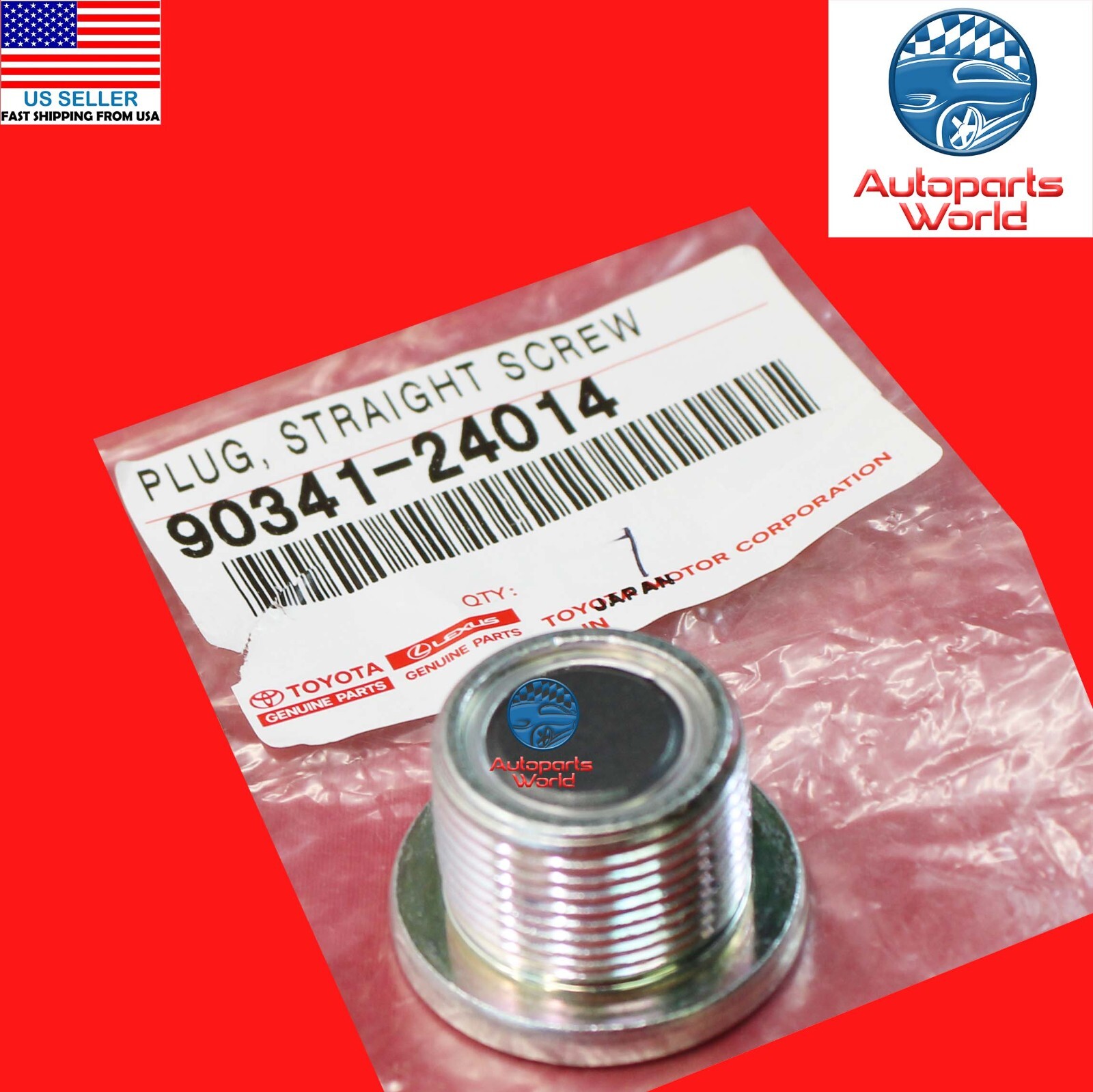 GENUINE TOYOTA 4RUNNER FJ TACOMA TUNDRA GX DIFFERENTIAL DRAIN PLUG 90341-24014