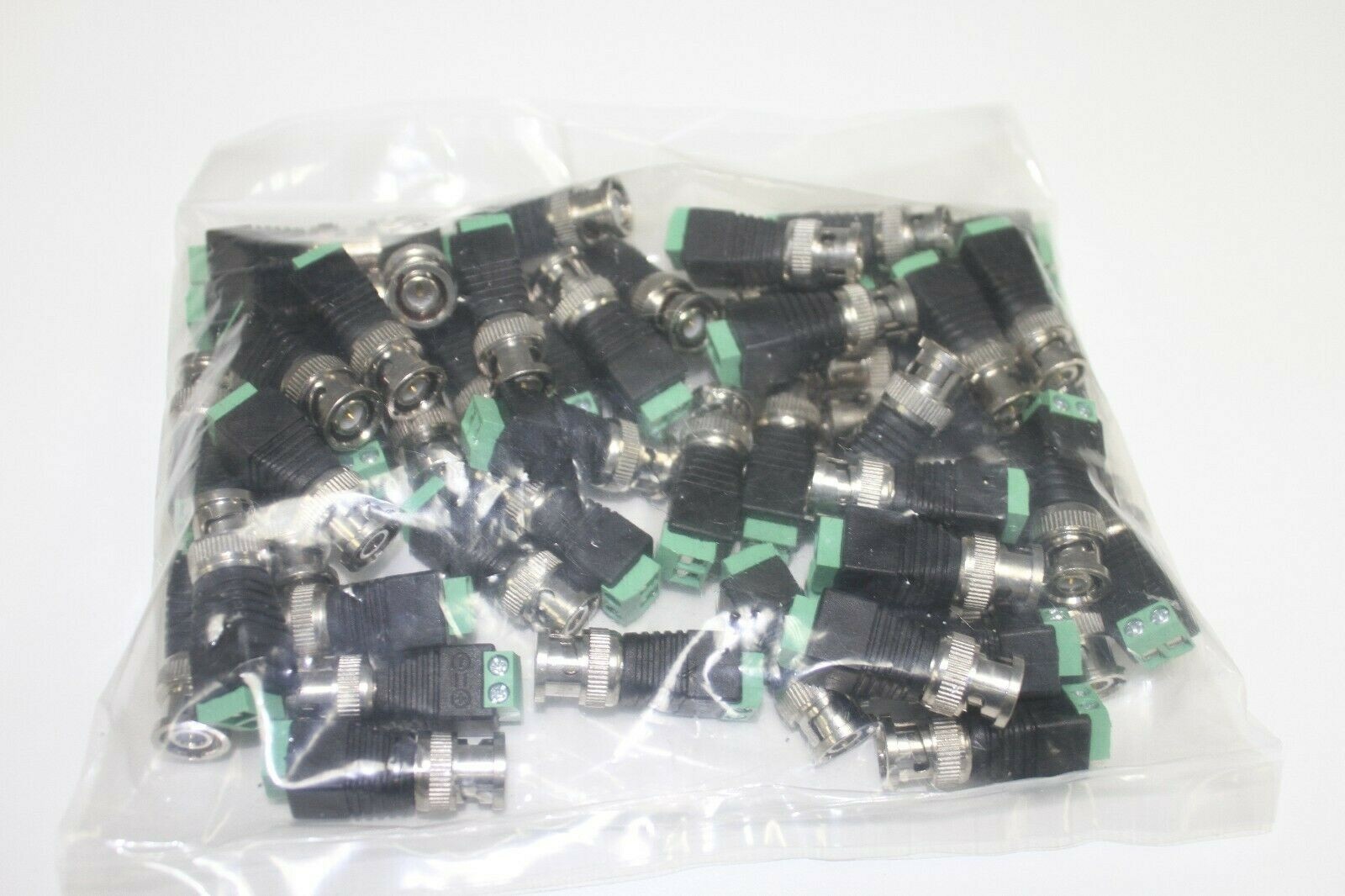 50 pcs Coax Cat5/Cat6 To Camera CCTV BNC Video Balun Coaxial Connector Screw