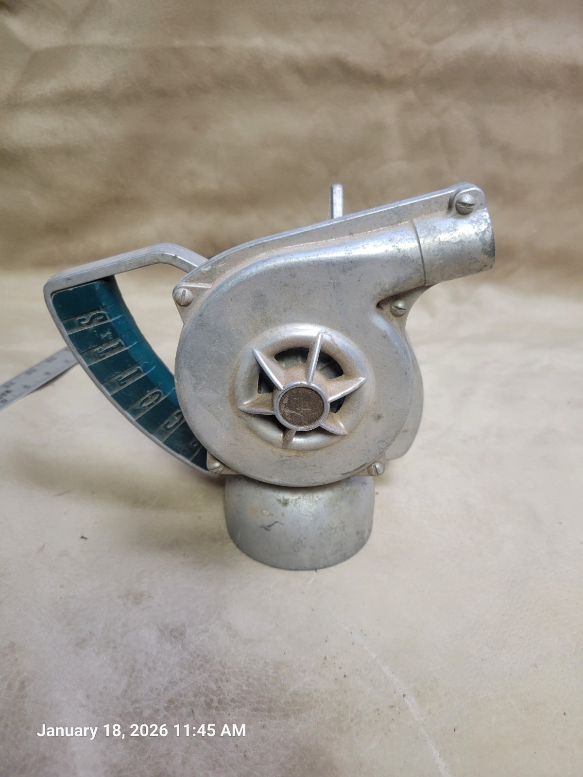 Vintage Hand Crank Air Blower Scott & Son Mayville Ohio Industrial Tool