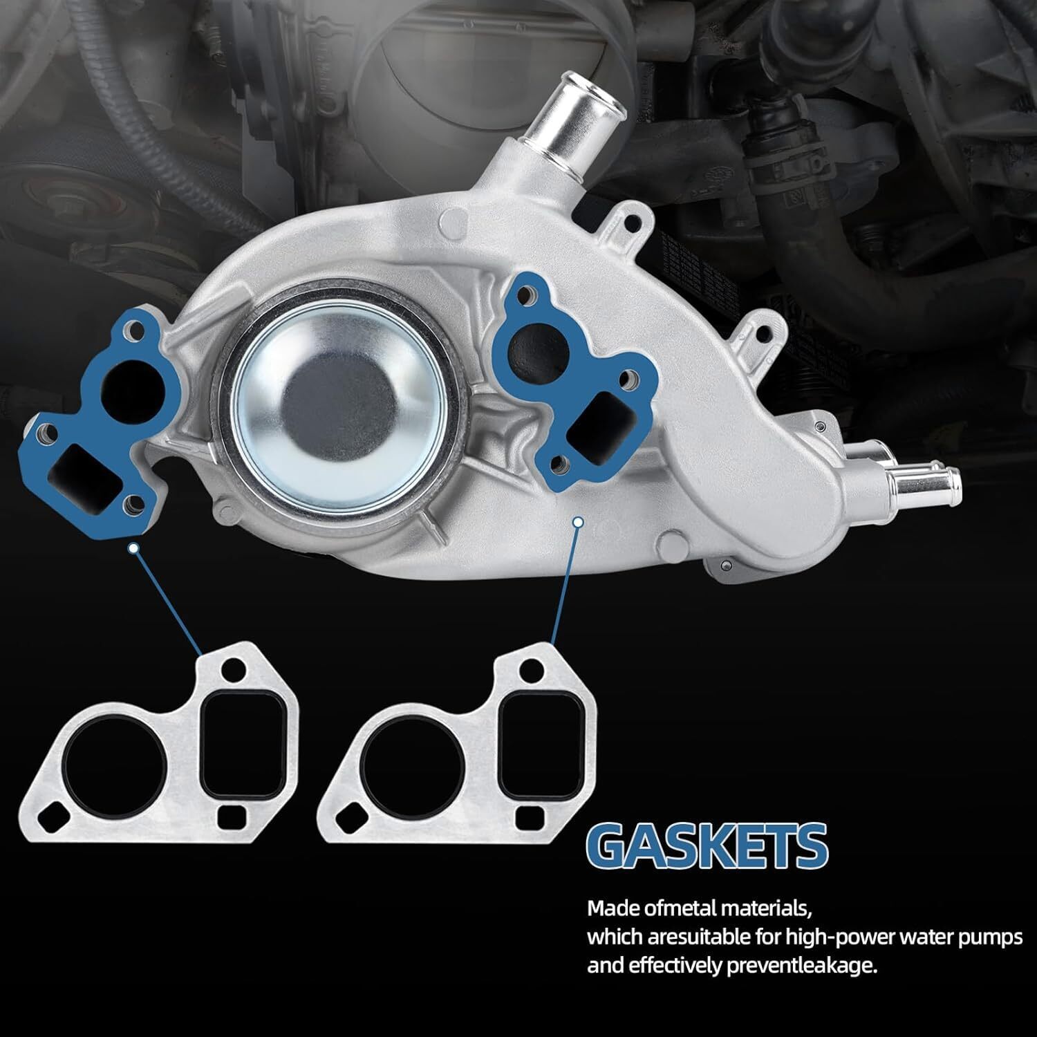 Water Pump w/ Thermostat for 2007-16 Chevrolet GMC Vortec 4.8L/5.3L/6.0L/6.2L