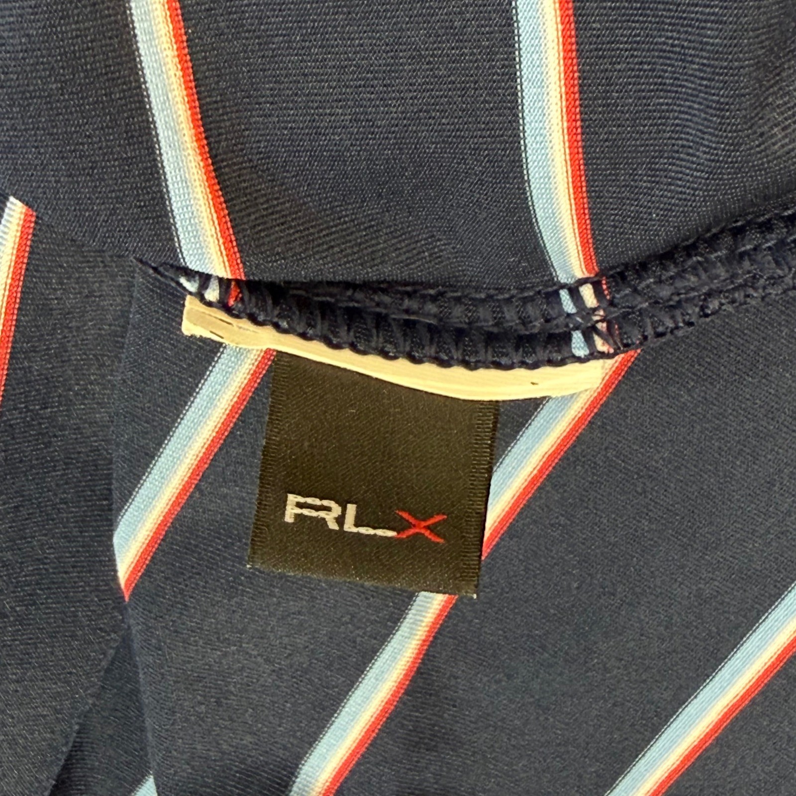 RLX Ralph Lauren Men's Golf Polo Shirt Navy Stripe Size M