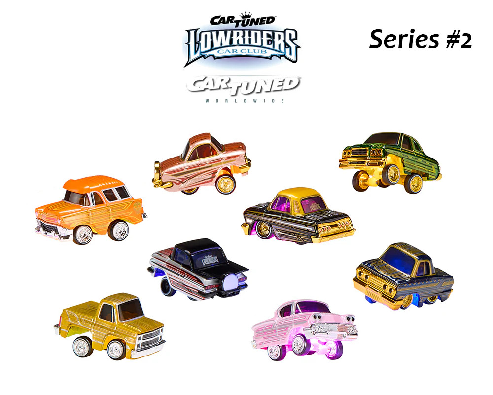 Car Tuned 1:64 Lowriders SHOW GLOW 2026 Series 2 Set Of 8 – SEALED SET OF 8