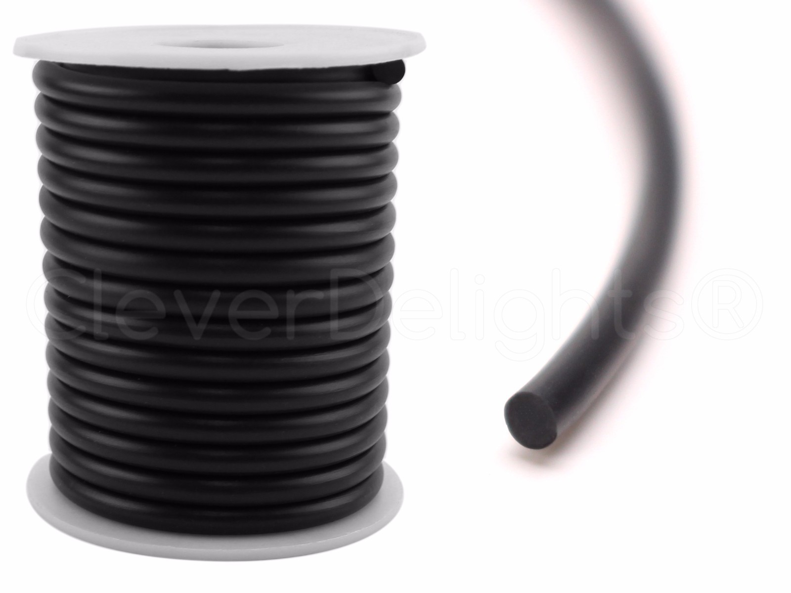 Solid Rubber Cord - Pick Length - 1mm 2mm 3mm 4mm 5mm 7mm 8mm - 5 10 20 50 Yards