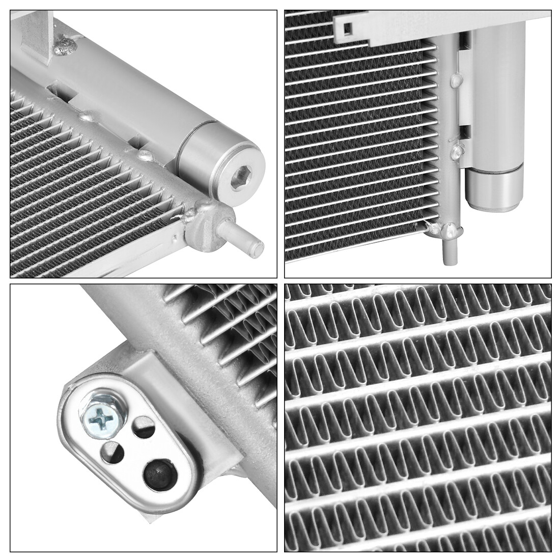 A/C AC Condenser with Receiver Drier for 2006-2011 Honda Civic Sedan Aluminum