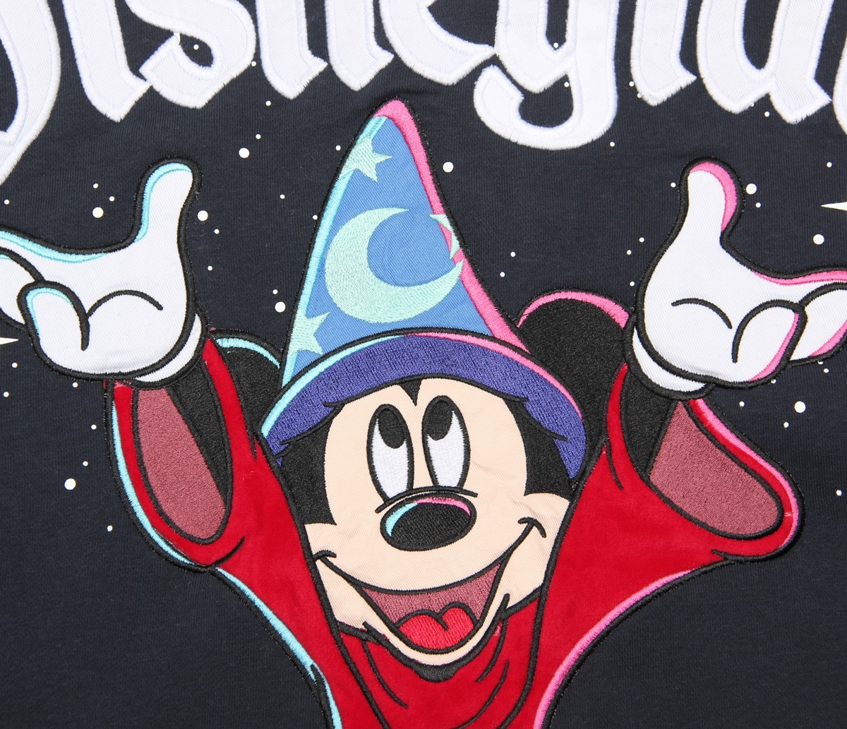 Disney Parks Disneyland Mickey Mouse Sorcerer Oversized Zip-Up Hoodie Size Large