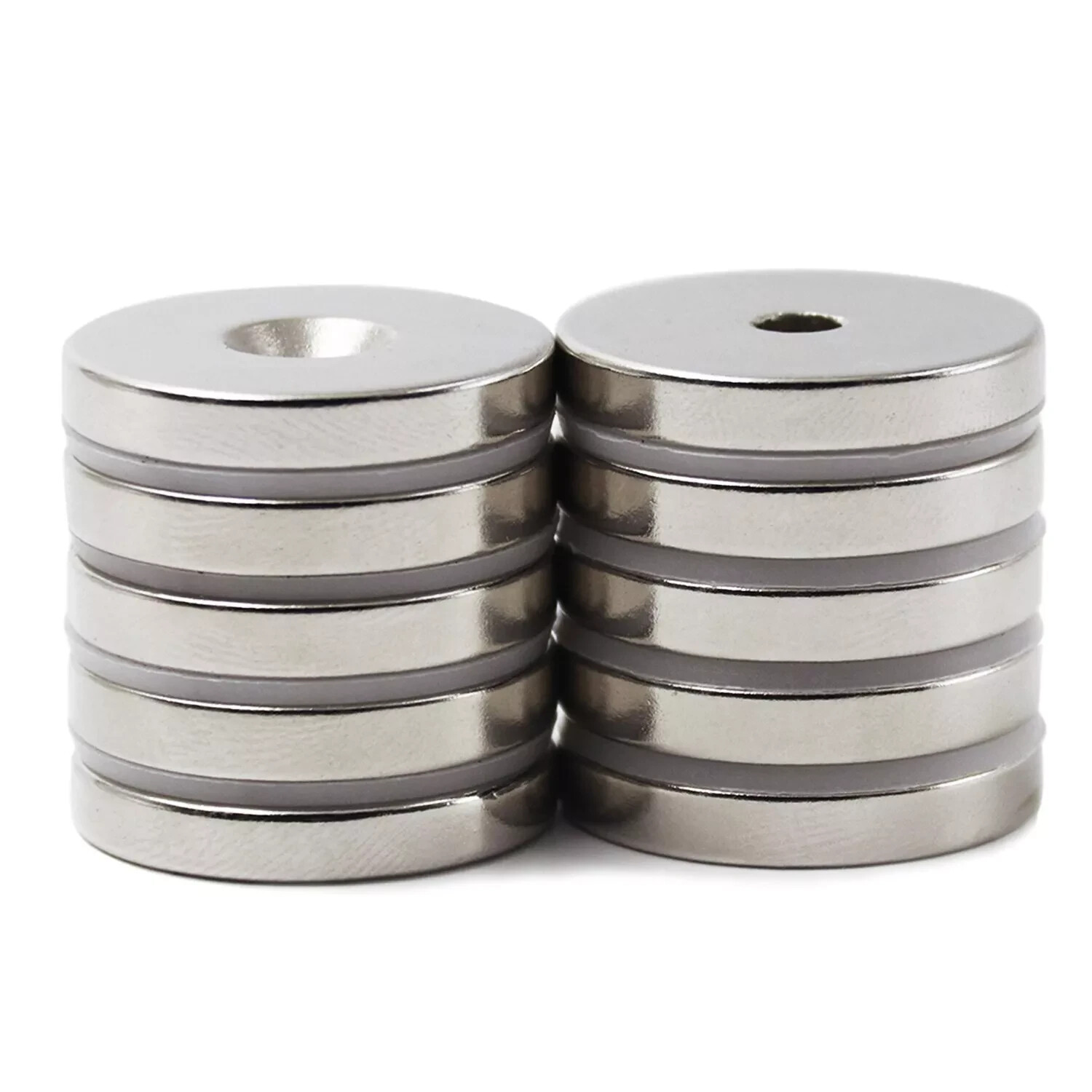 10 25 50 N52 Strong Countersunk Ring Magnets 1" x1/8 " Hole Rare Earth Neodymium