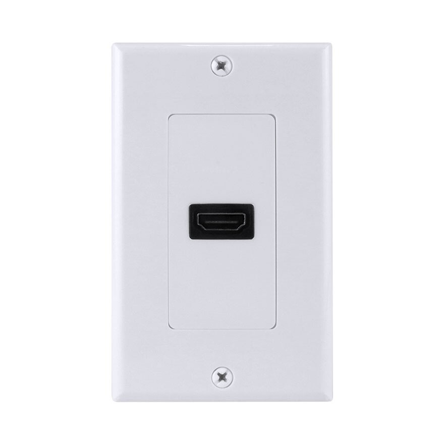 HDMI Wall Plate (1 Port) Built-In Flexible Hi-Speed HDMI Cable with 4K Video 2PC