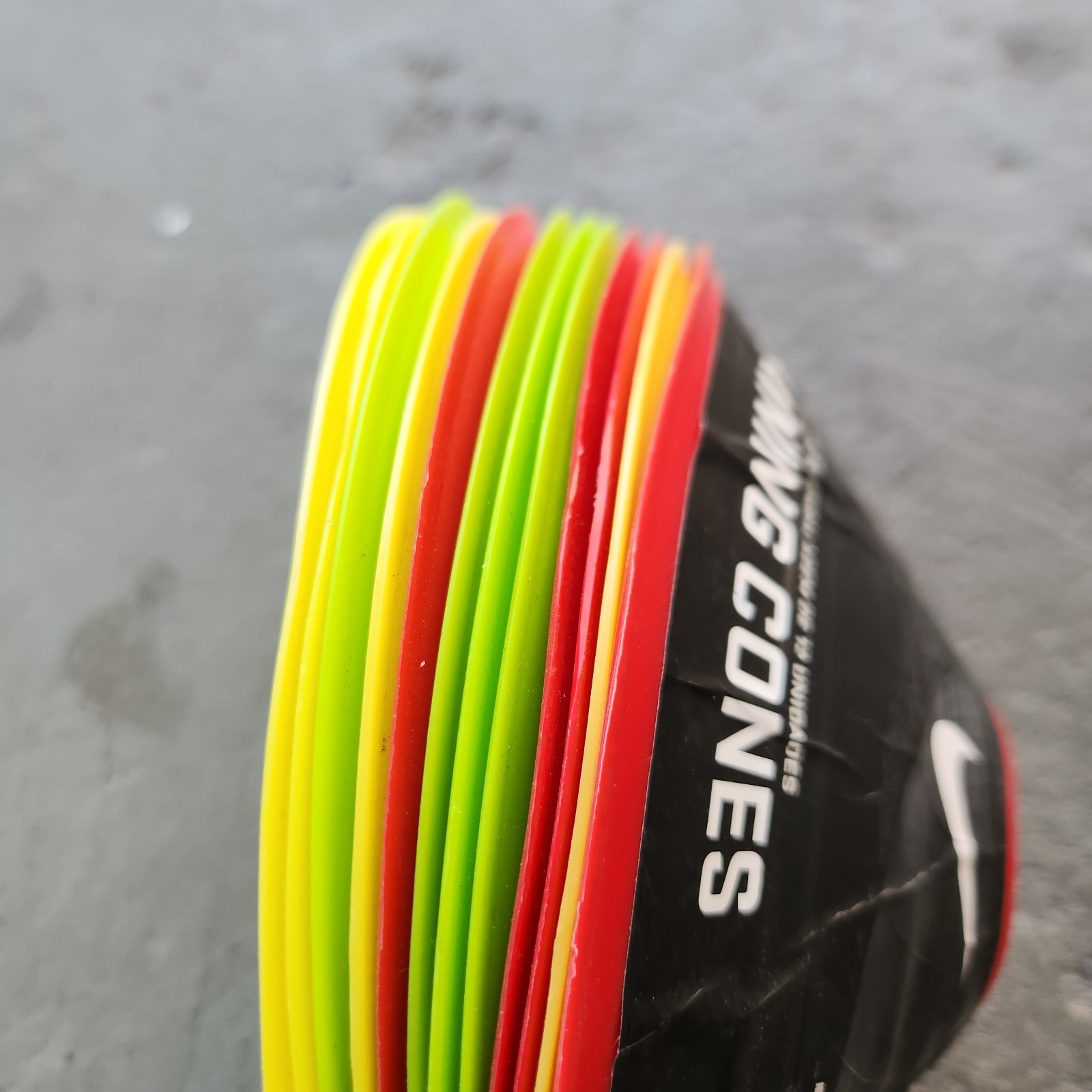 Nike Training Cones 12 Pack Mixed Colors Red Yellow Green Soccer Football