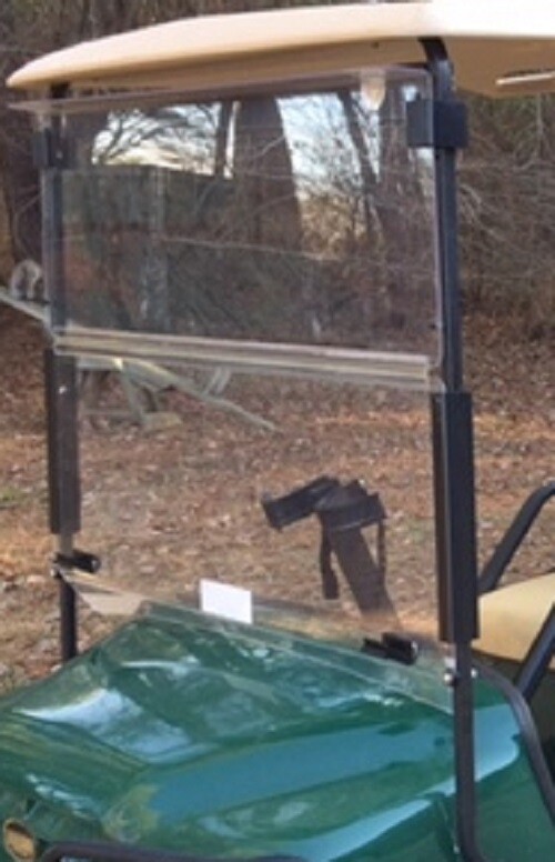 EZGO ST350 / ST 2+2 Tinted Folding Golf Cart Windshield - US Made