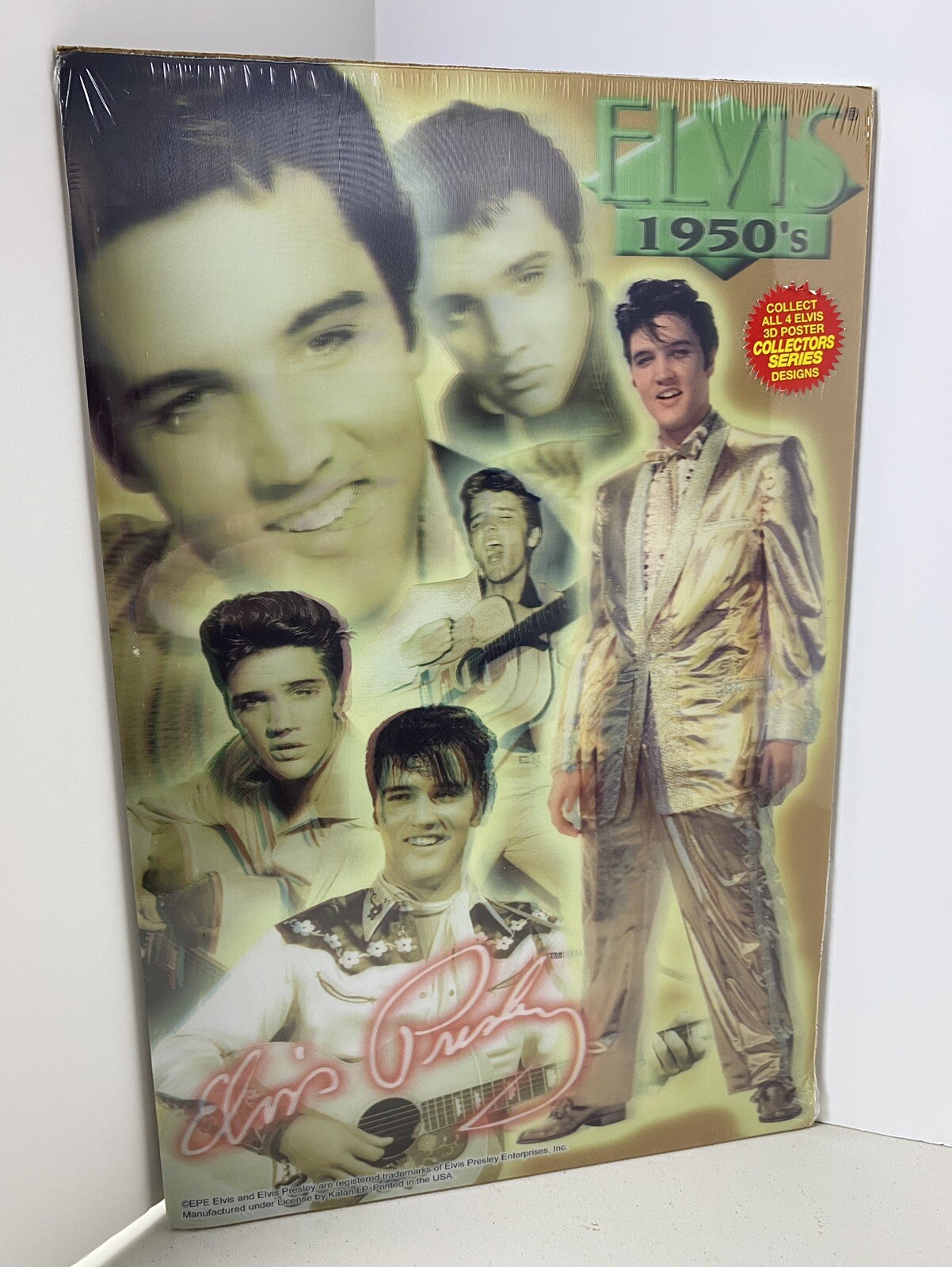 Elvis Presley 1950's~11.5" x 17.5"~Hologram~Lenticular 3-D Picture Poster Sealed