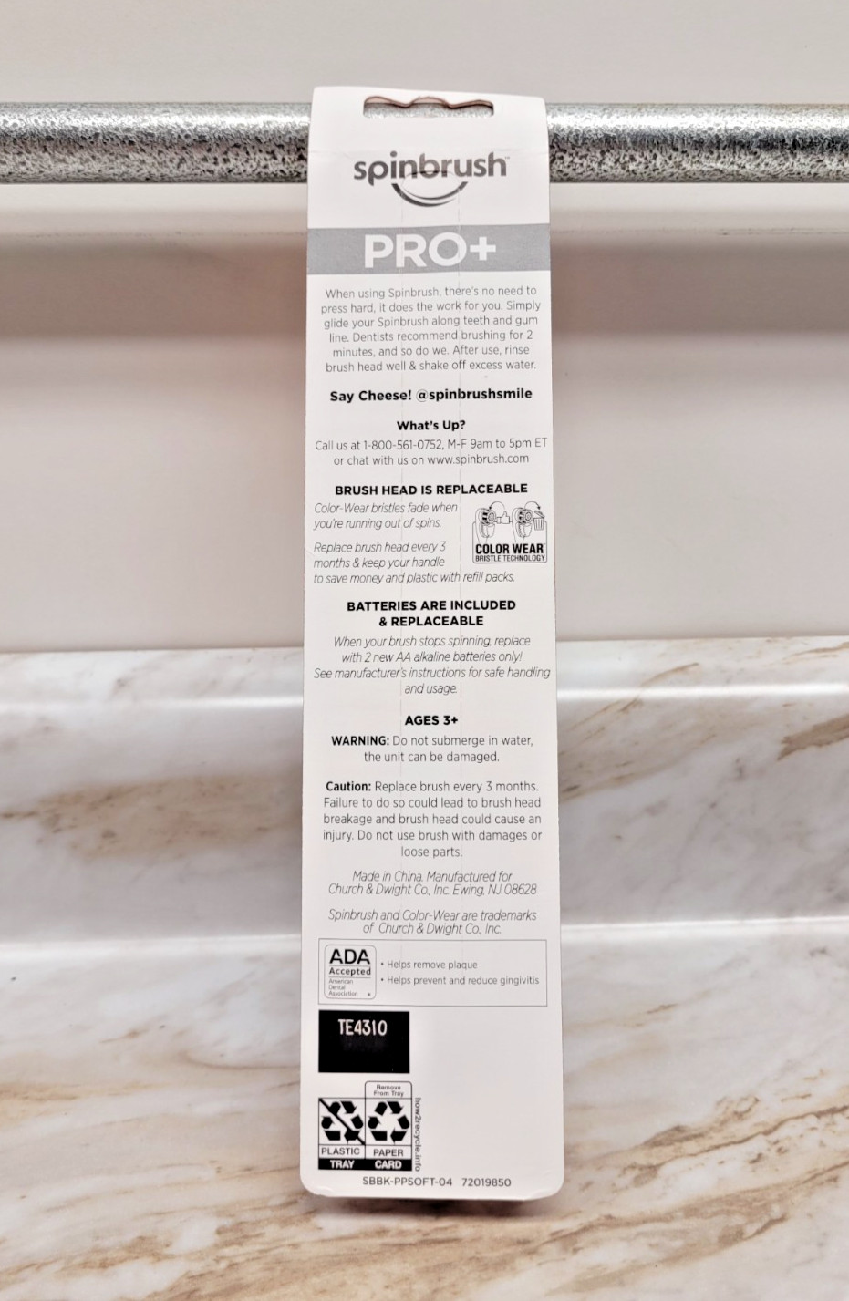 Arm and Hammer Spinbrush Soft Powered Toothbrush Pro+ Gum Health Dual Action