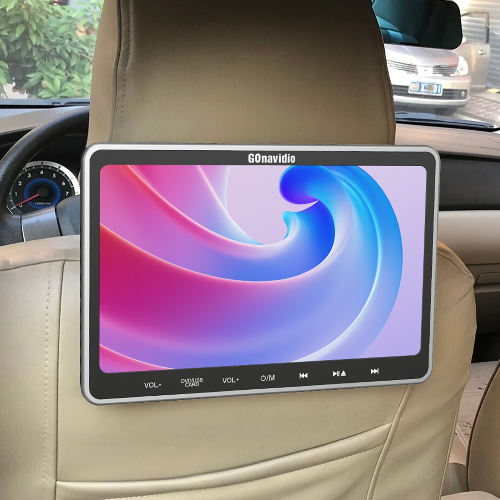10.1" Full HD Car Headrest DVD Player Monitor for Kids HDMI USB SD MP3 w/Headset
