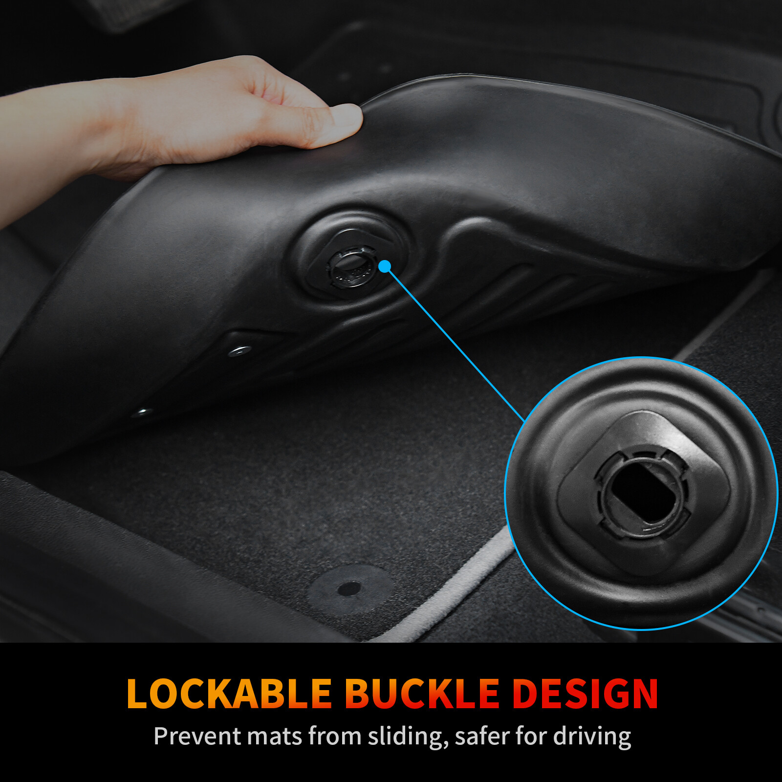 Floor Mats for 2017-2022 Ford F-250 / F-350 Super Duty Crew Cab TPE All-Weather