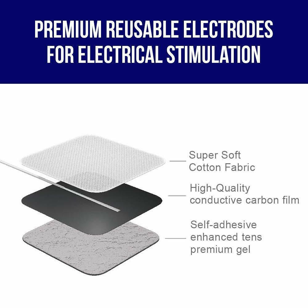TENS Electrode Pads EMS Replacement Unit 7000 3000 2x2 Muscle Stimulator BULK