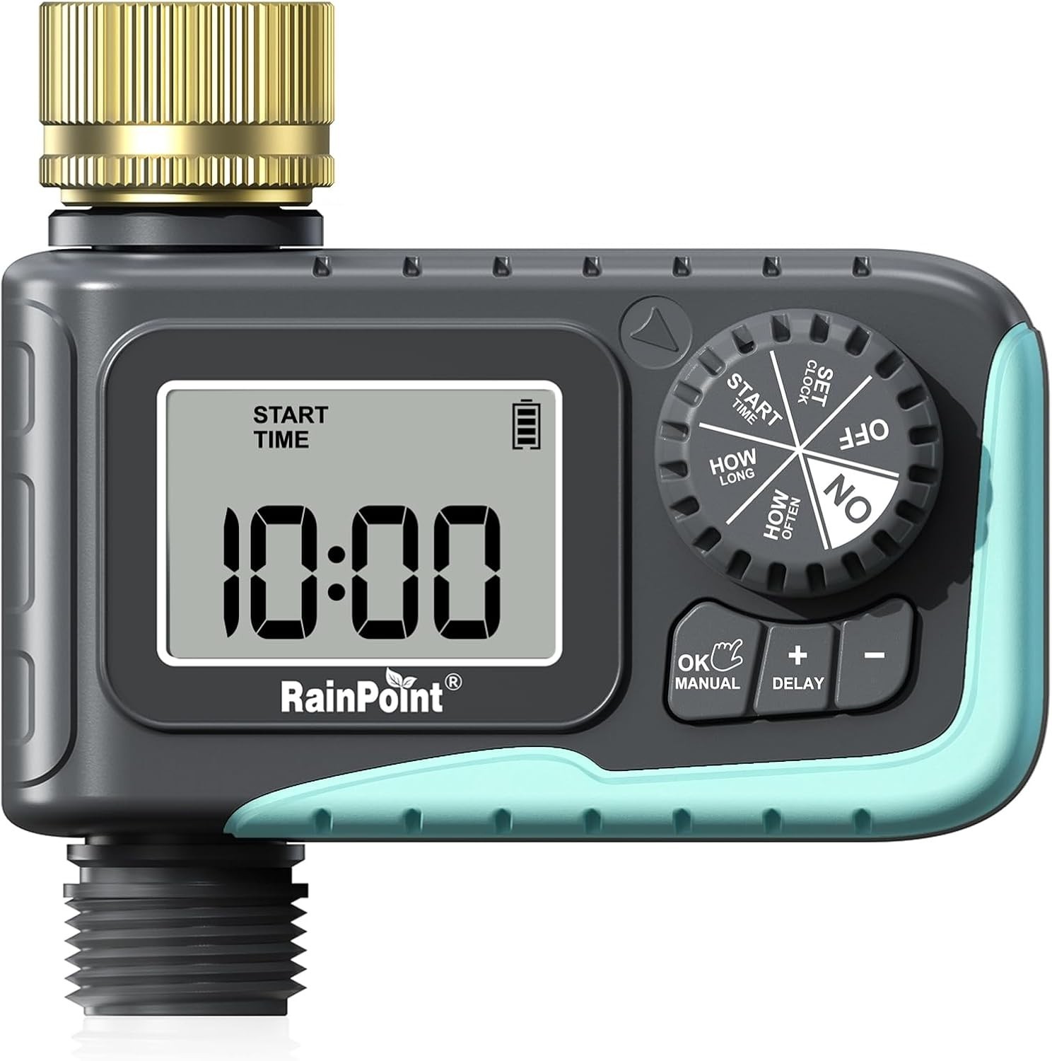 Customizable Water Timer with Brass Inlet for Lawns & Gardens – Digital Design