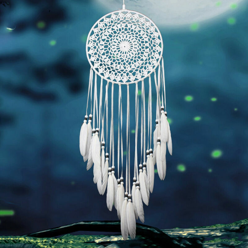 DIY Large Handmade Dream Catcher Feathers Hanging Dreamcatcher Wall Decor Home