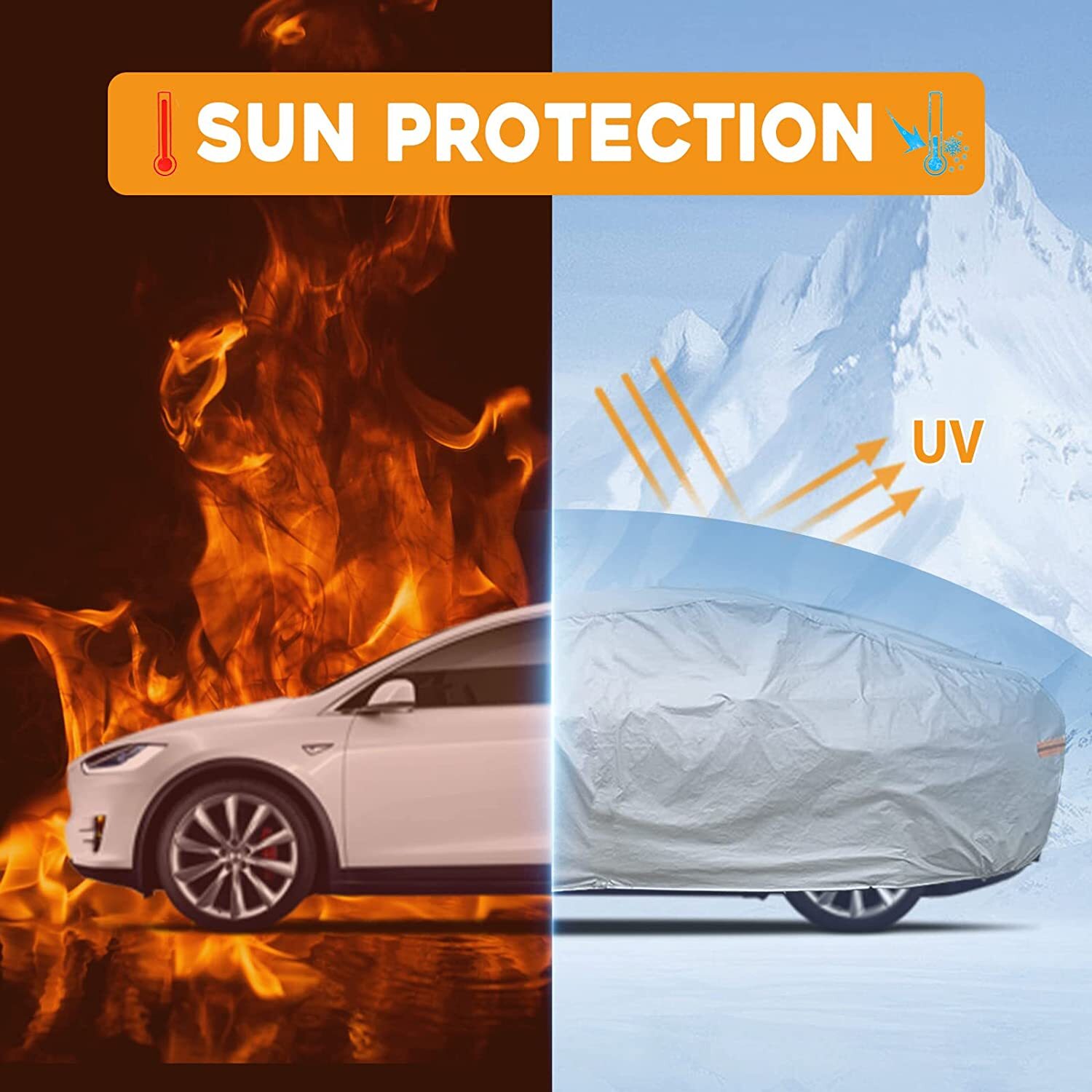 For Honda Civic Full Car Cover Outdoor Sun UV Protection Dust Rain Resistant