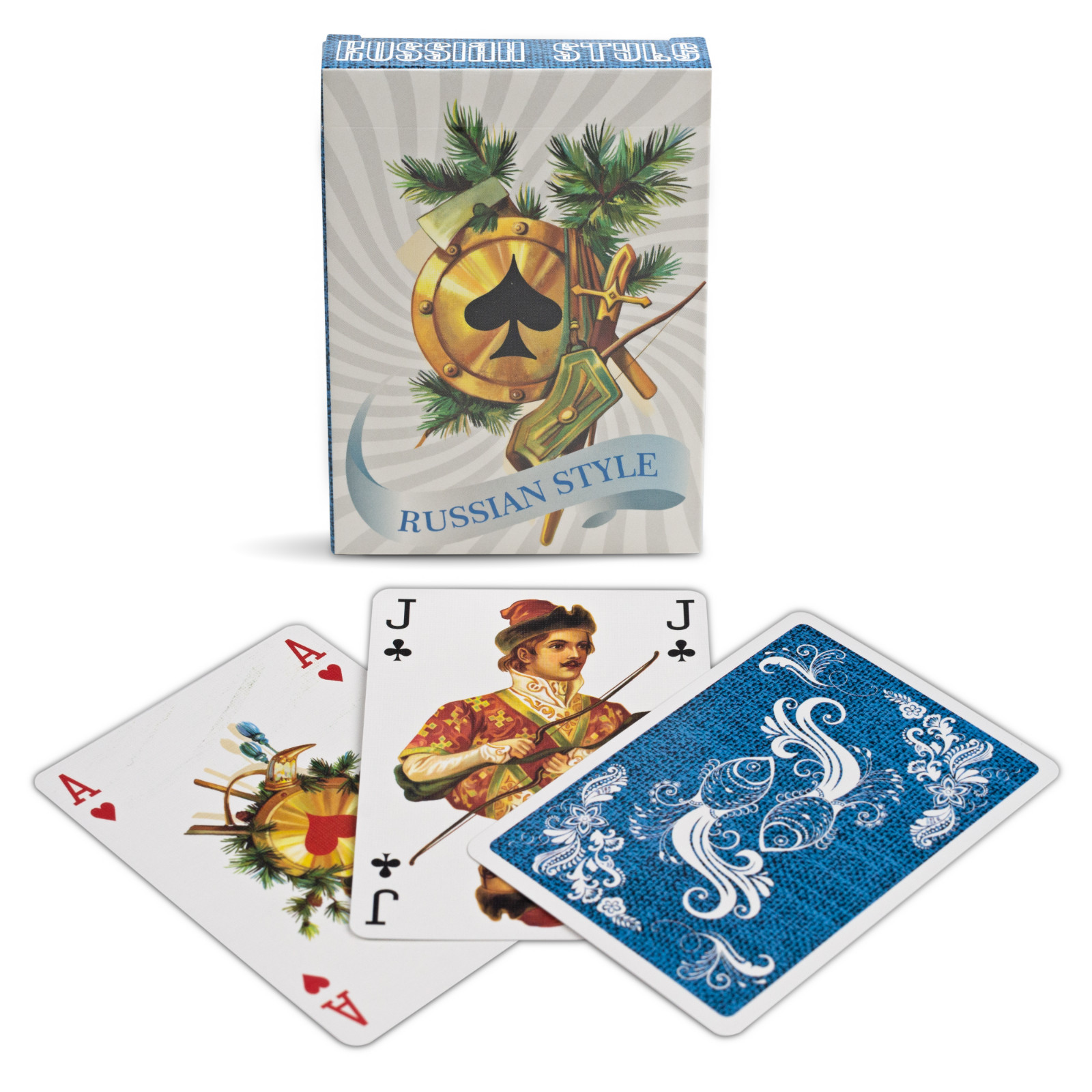 Russian Style Playing Cards Deck Blue Edition