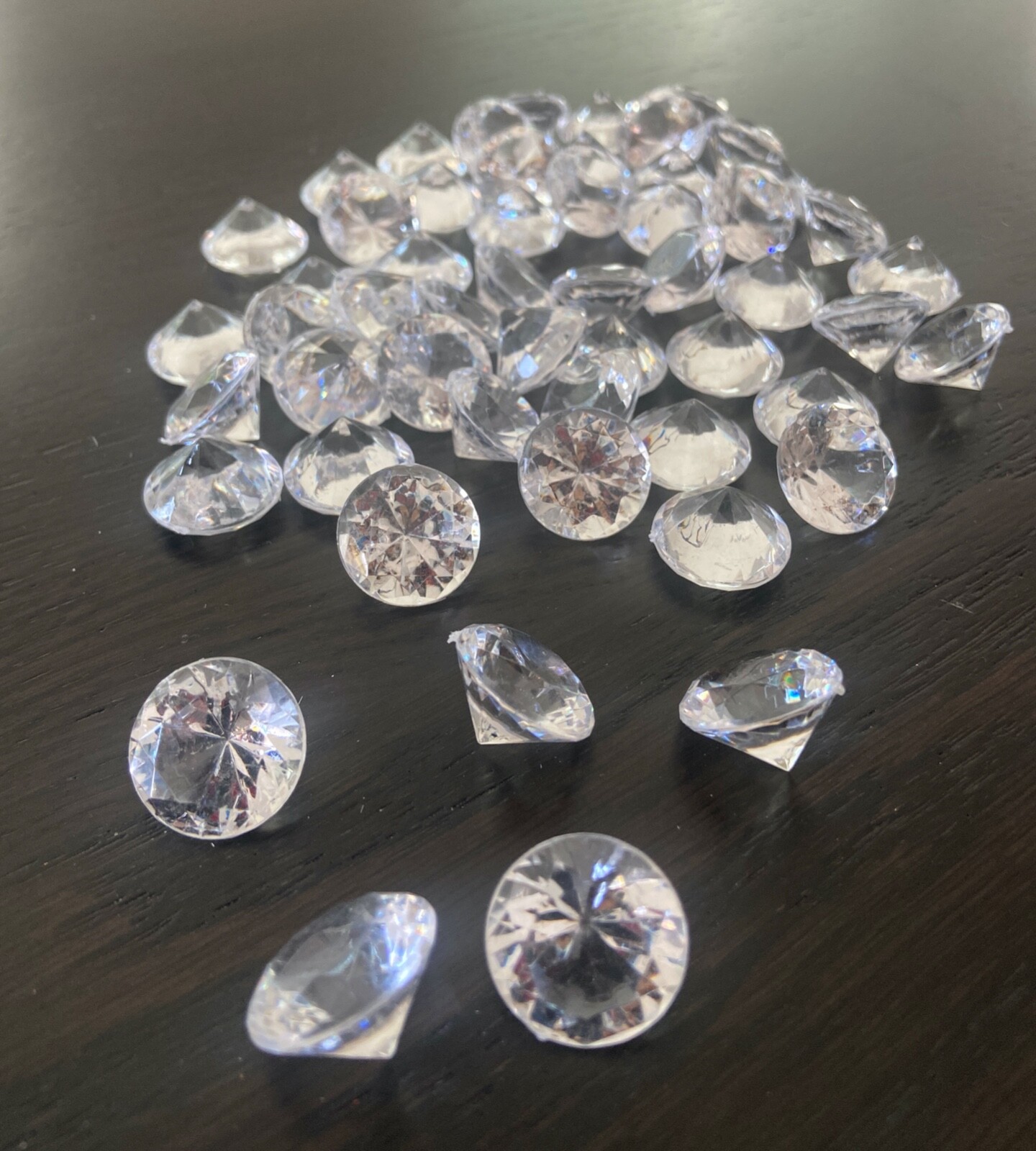 CLEAR 20MM ACRYLIC Plastic DIAMOND Shape Gems Choose Amount