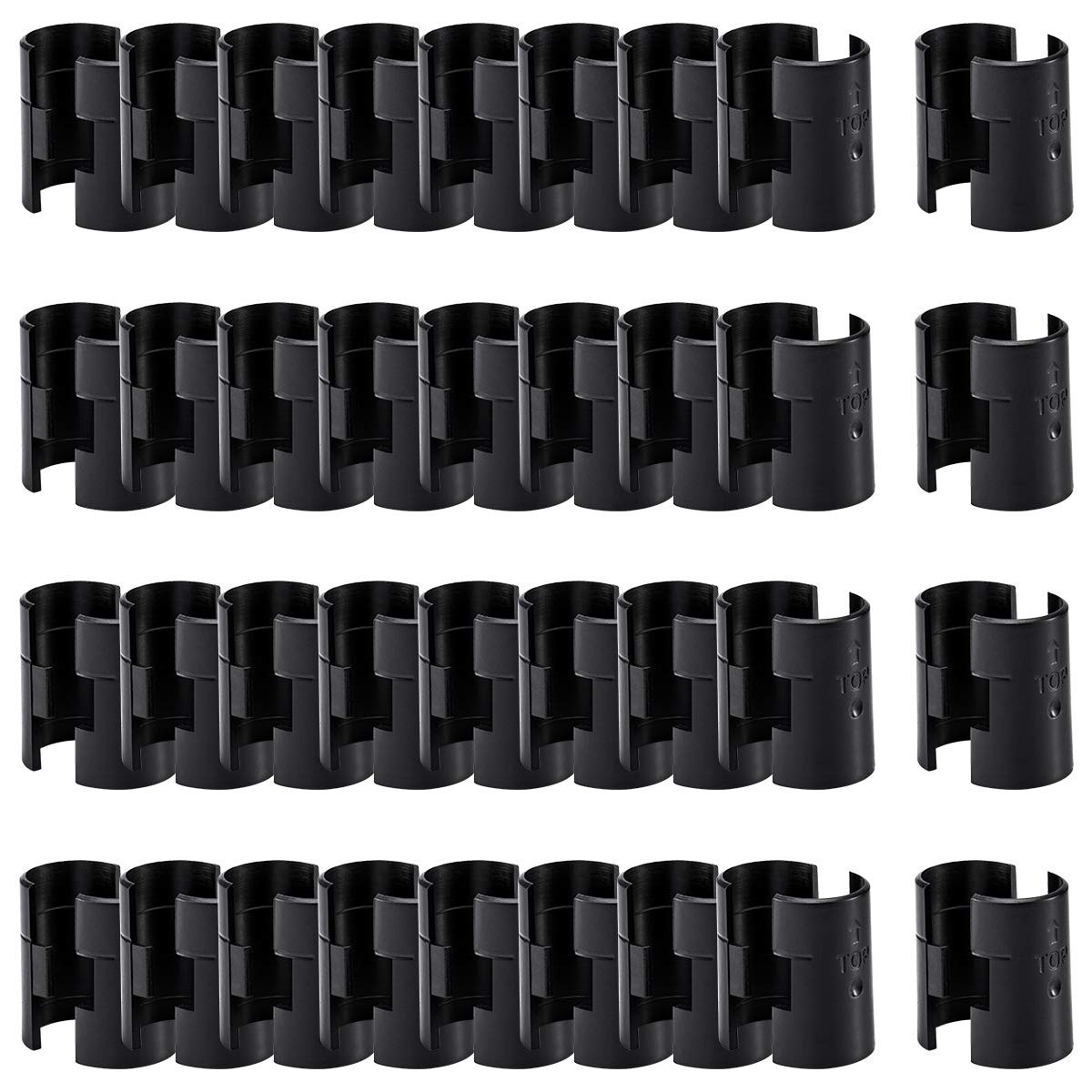 72 Pcs Wire Shelf Clips for 1" Post - 36 Pairs of Wire Rack Lock Clip Replacemen