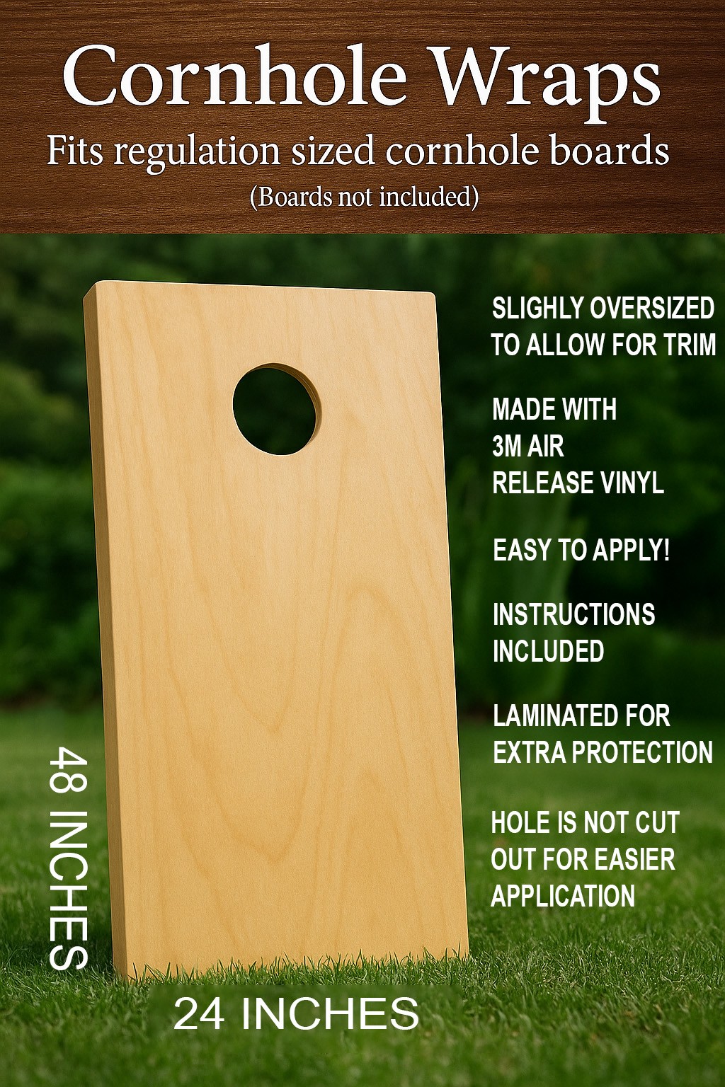 High-Quality Laminated Cornhole Wraps – We The People Flag – Fadeproof Vinyl