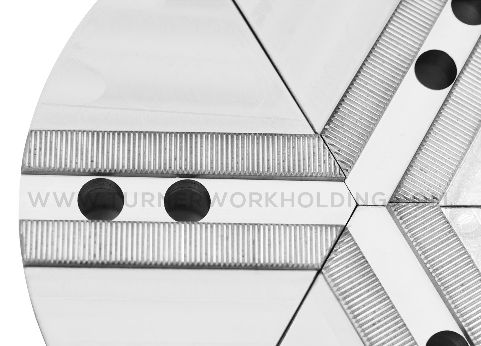 8" ALUMINUM ROUND FULL GRIP PIE SOFT JAWS FOR KITAGAWA CHUCKS (B-208) 2"HT (3PC)