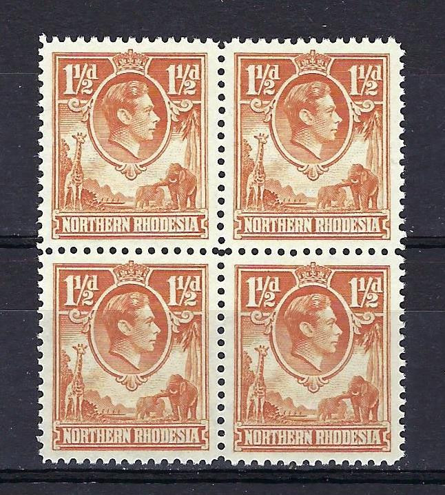 Northern Rhodesia 1941 Sc# 30 King George block 4 MNH