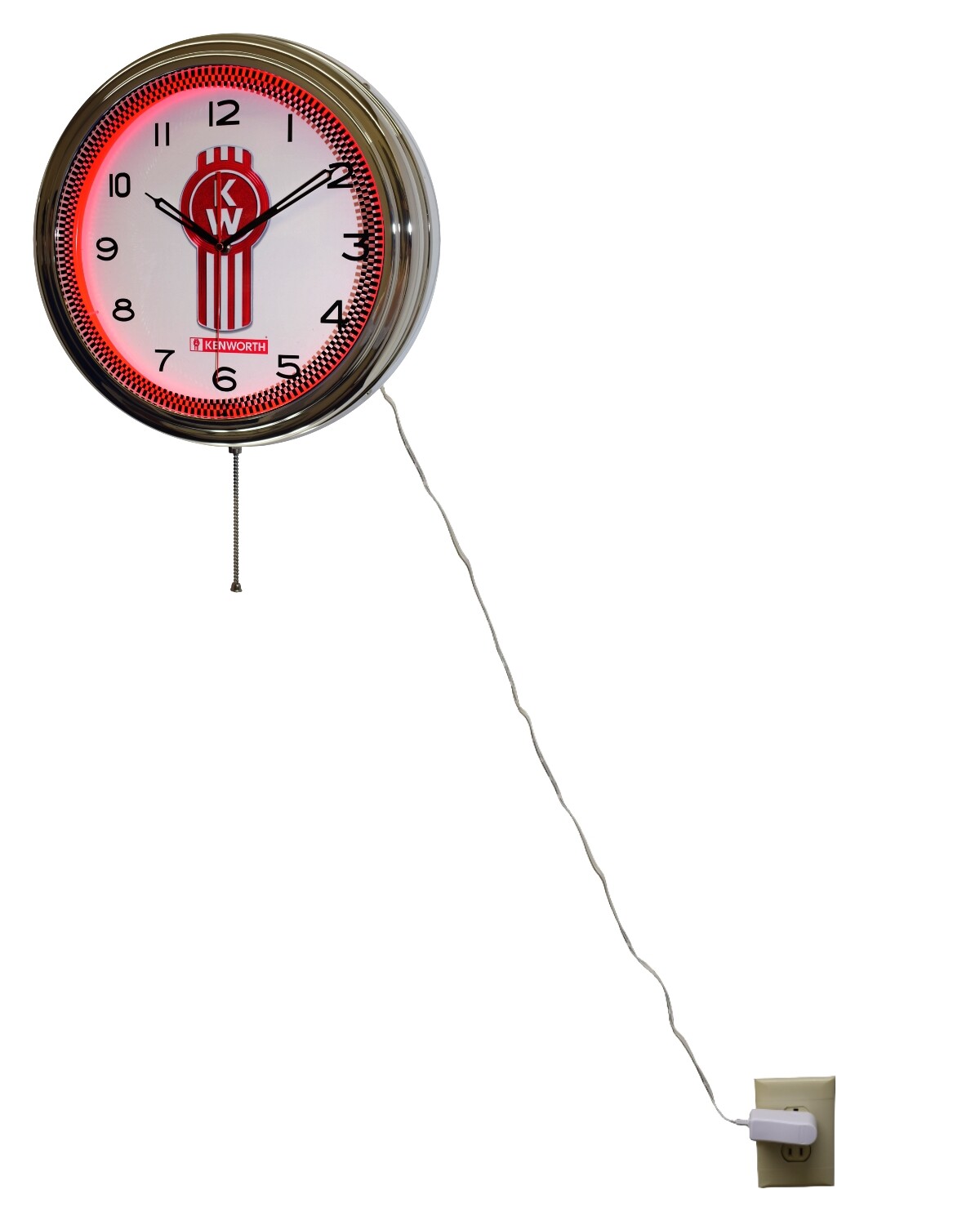 16" Kenworth The World's Best Driver's Truck Neon Clock Garage Decor (Red)