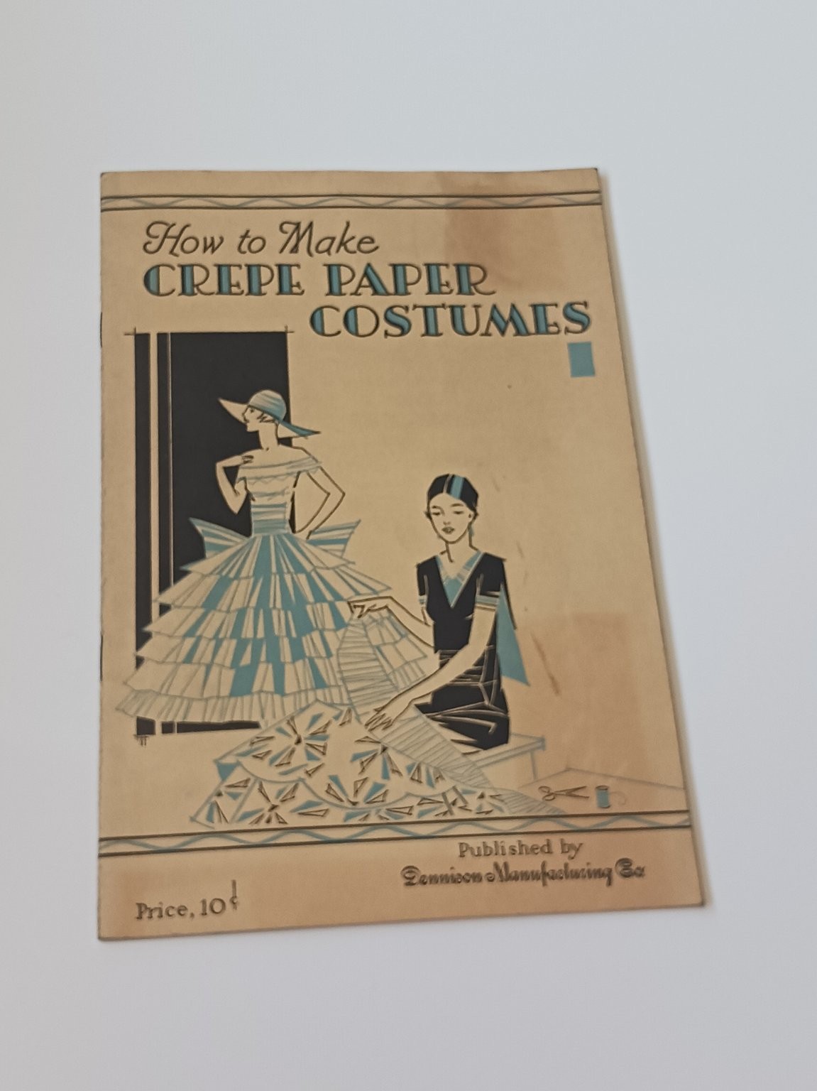 1930 Dennison How to Make Crepe Paper Costumes Booklet Vtg Craft Guide Flapper