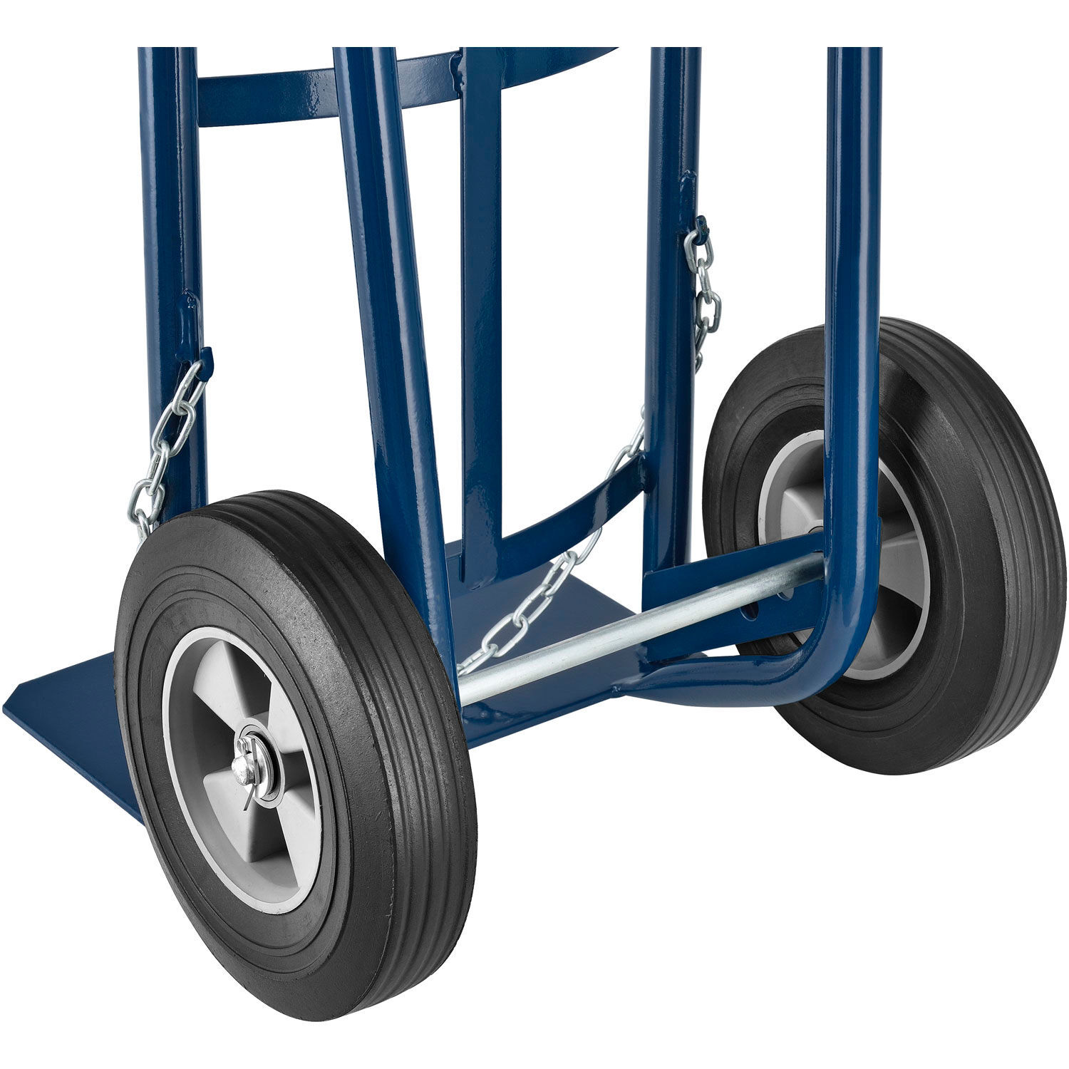 Single Cylinder Hand Truck with Curved Handle 10" Semi-Pneumatic Wheels 800 Lb.