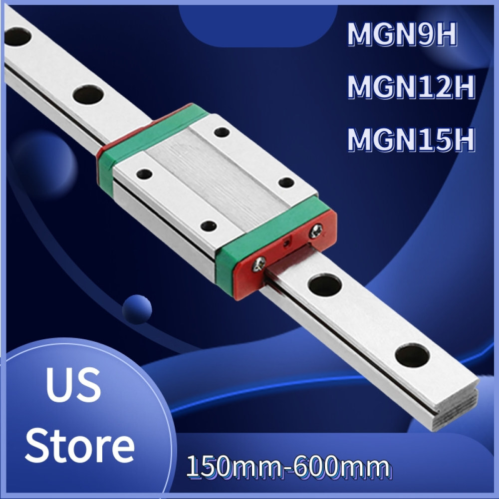 1/2/4PCS MGN9H MGN12H MGN15H 150MM-600MM Miniature Linear Rail+Block 3D Printer